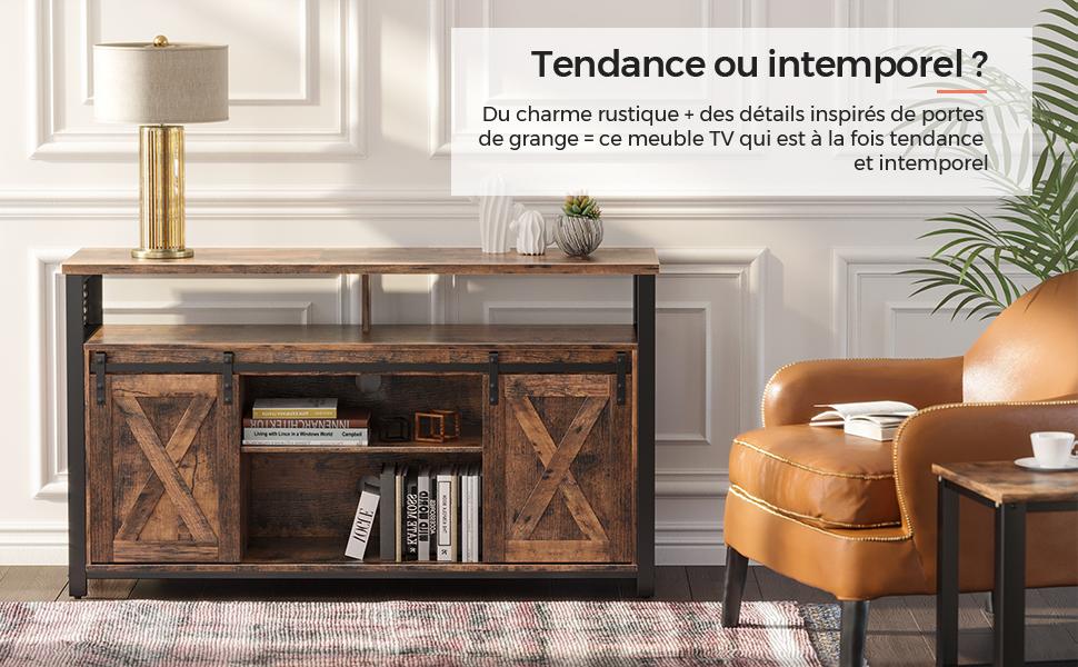 TV Cabinet with Sliding Barn Doors
