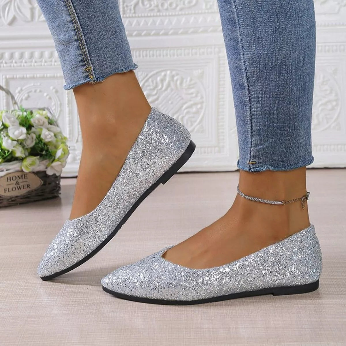 Point Toe Flats Slip-Ons