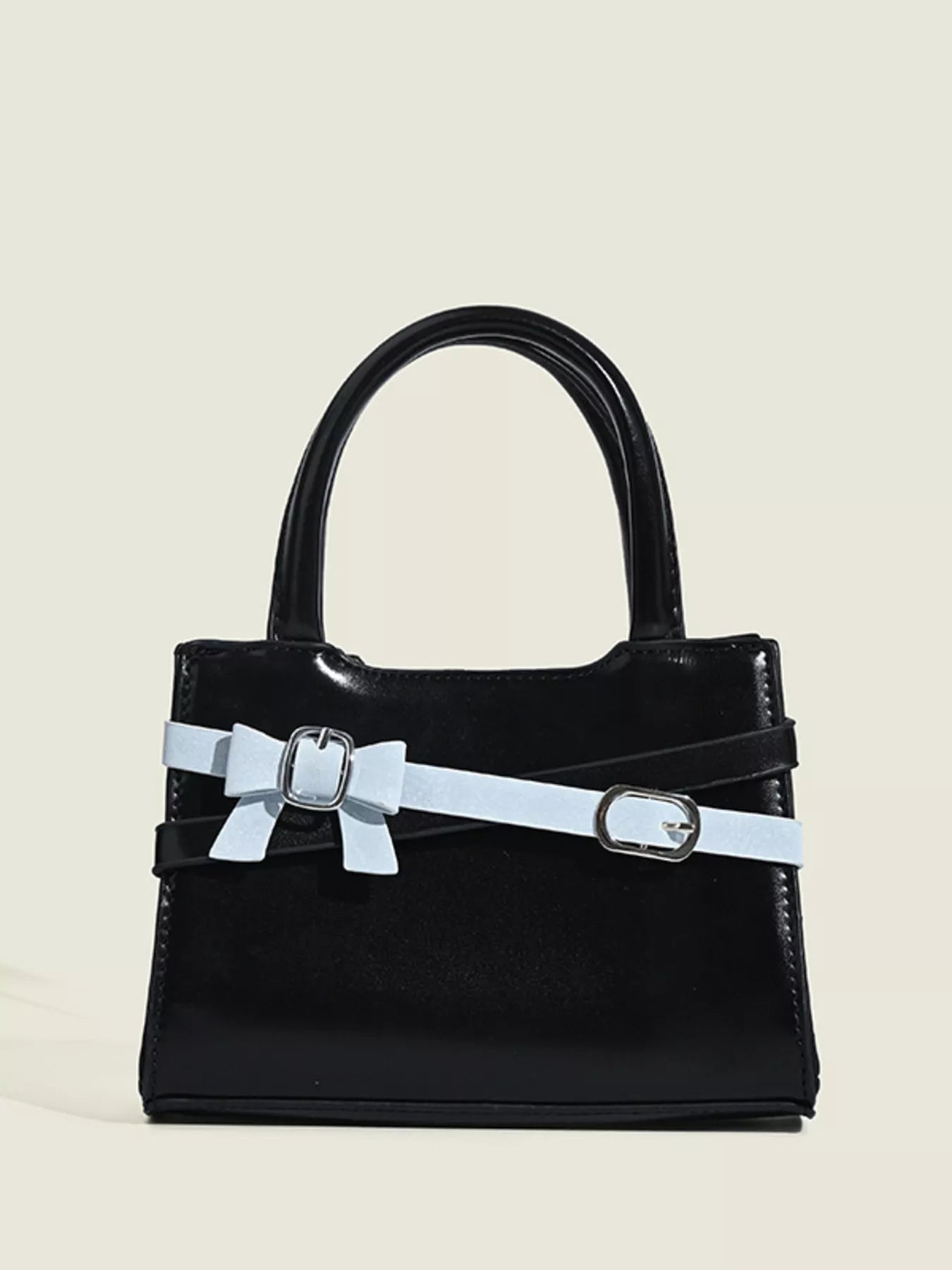 Bow Decor Top Handle Handbag