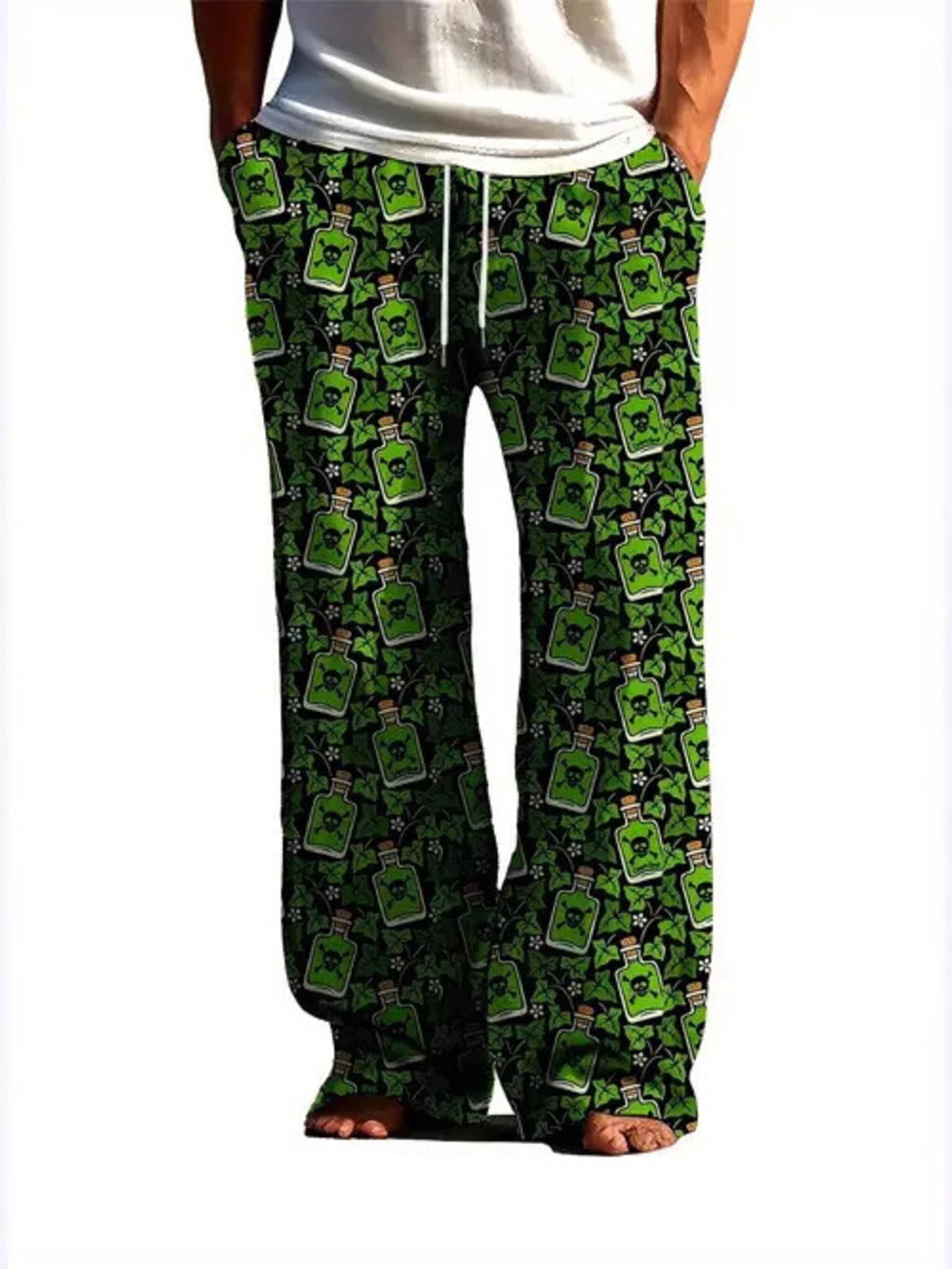 Men's Full Size Printed Loose Fit Pants Plus Size