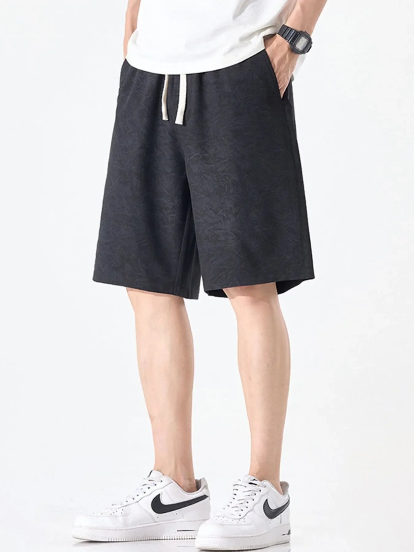 Men's Plus Size Drawstring Loose Fit Shorts
