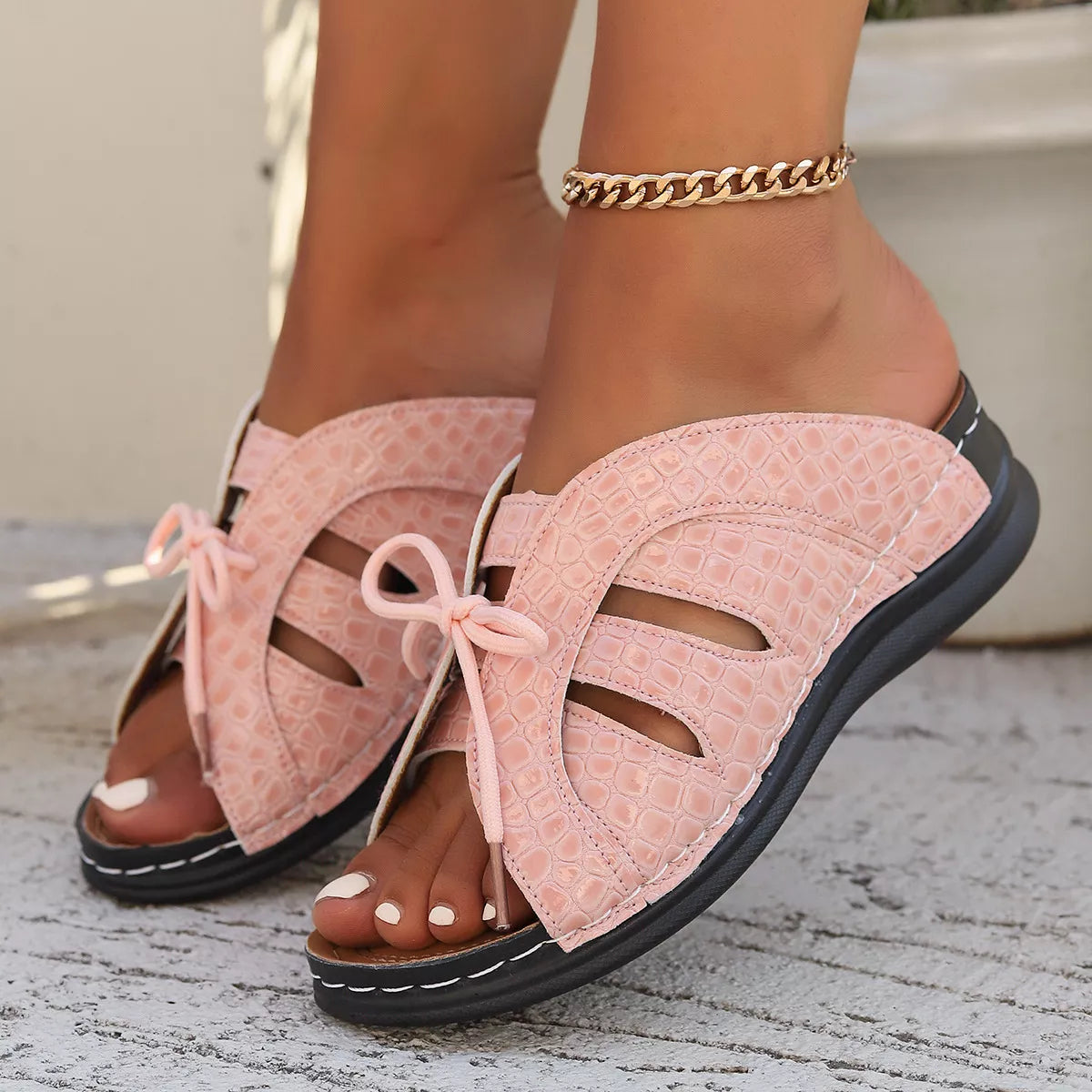Open Toe Flats Sandals