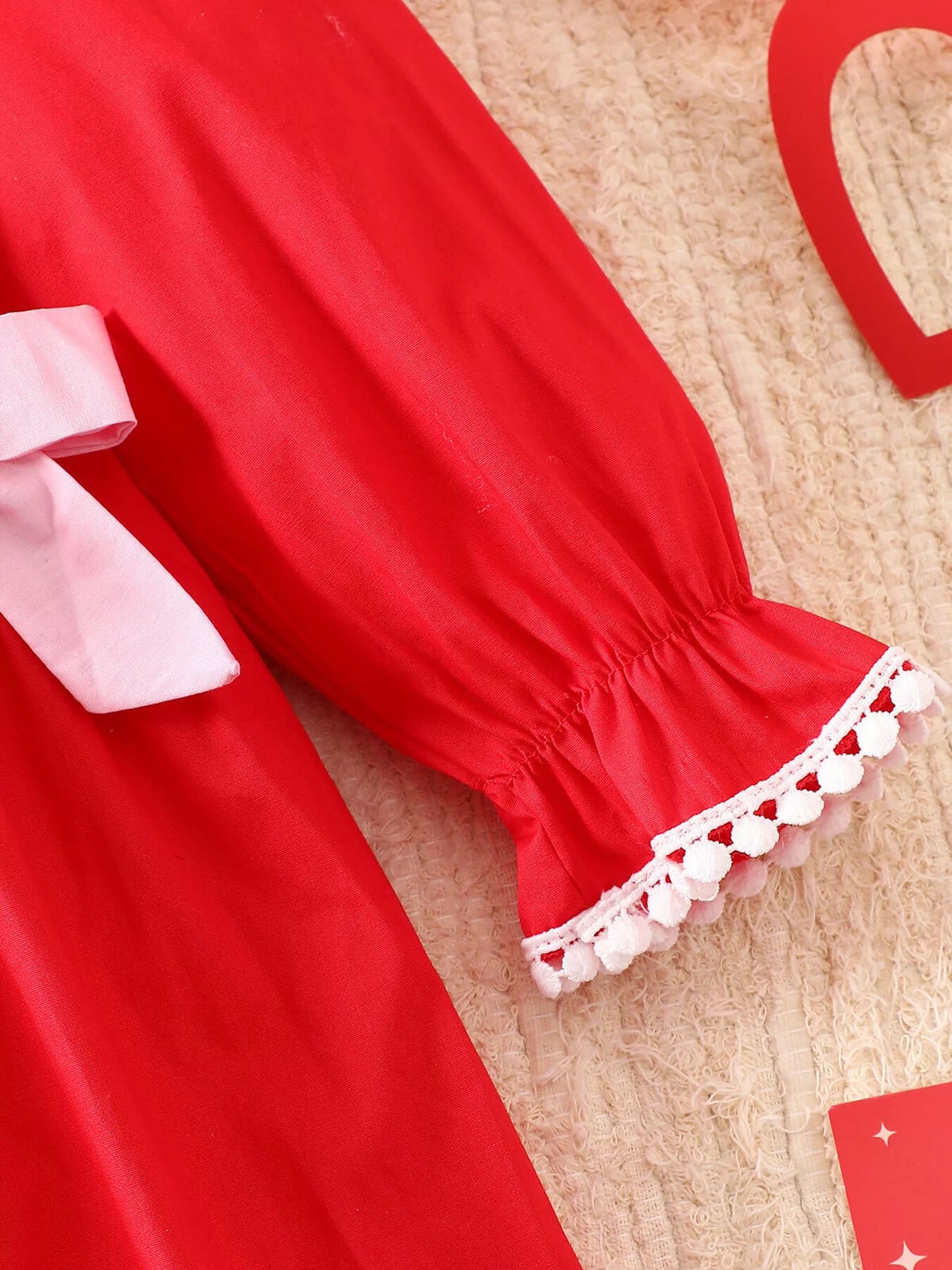 Children's Bow Long Sleeve Dress