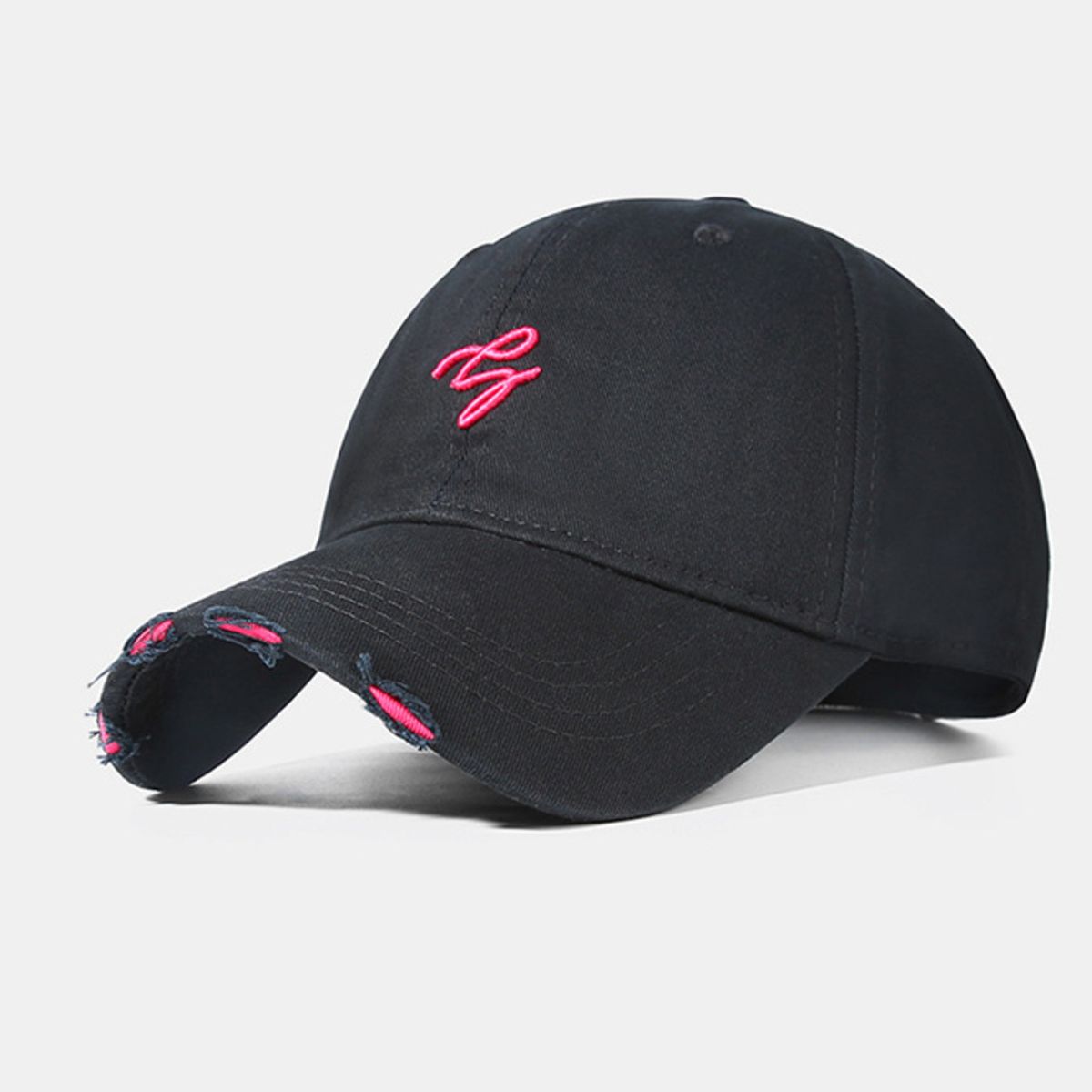 Distressed Embroidered Baseball Cap