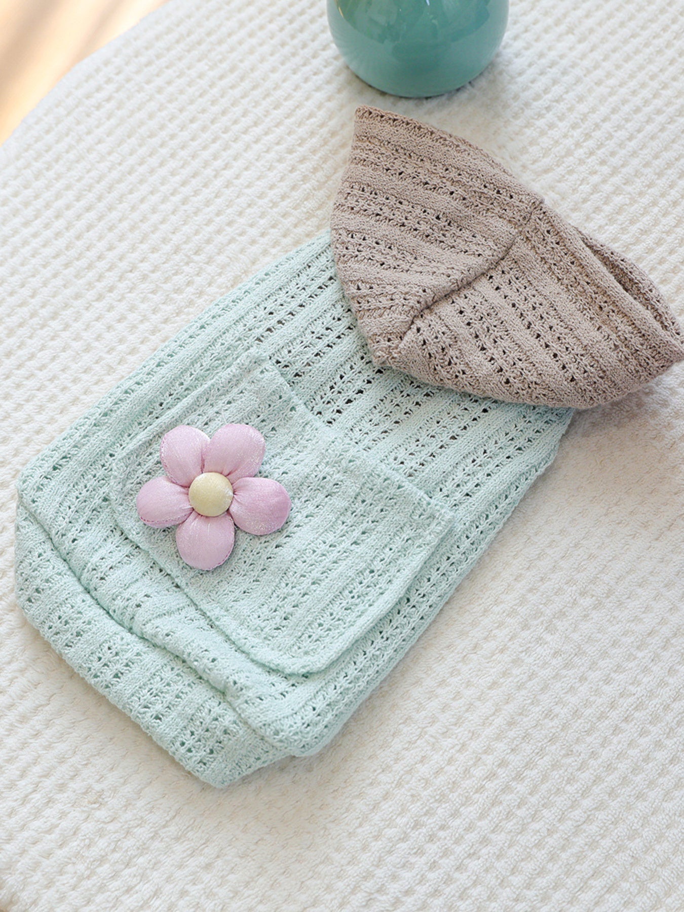 Flower Knitted Pet Hoodie