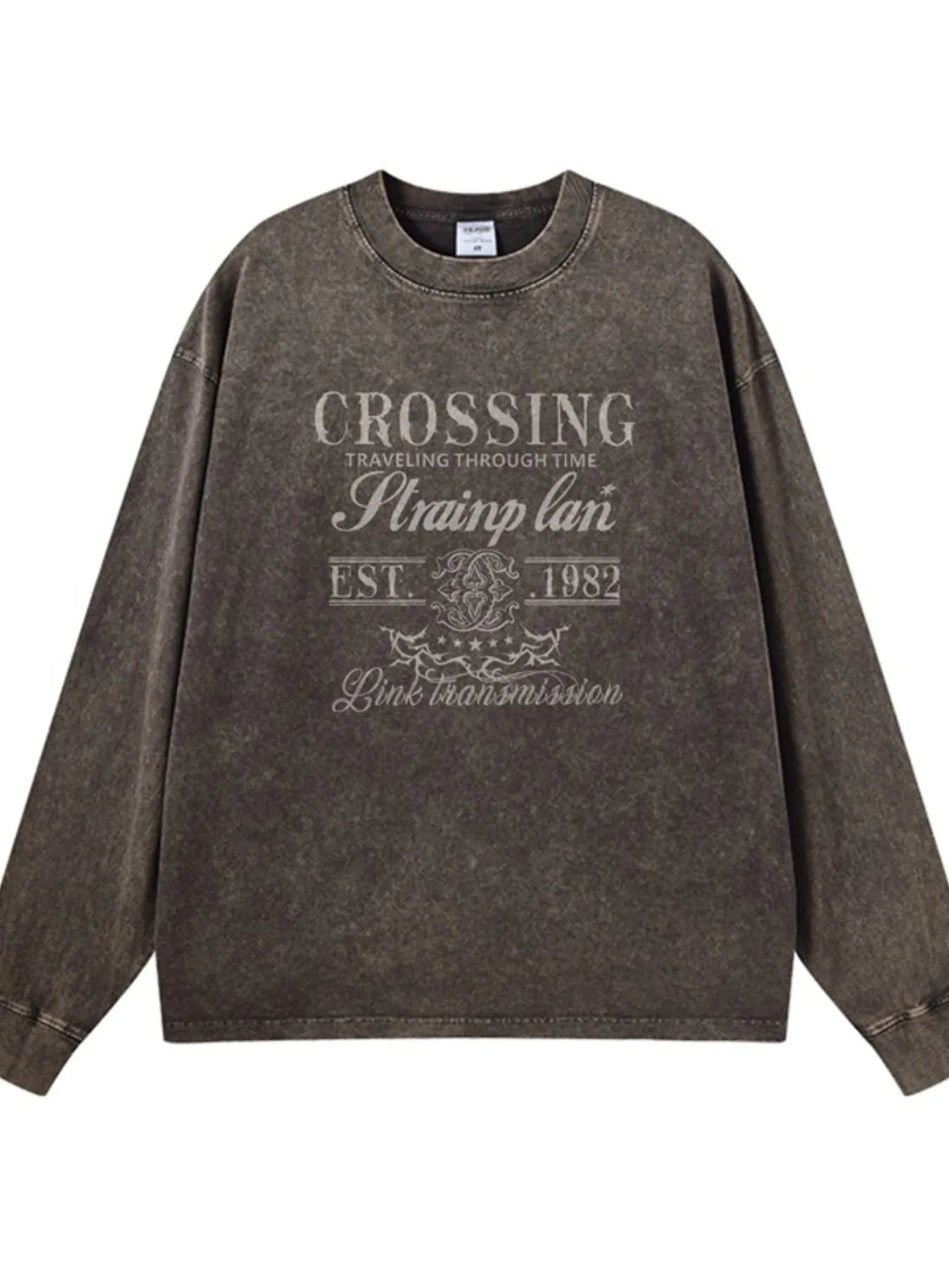 Men's Graphic Round Neck Long Sleeve T-Shirt