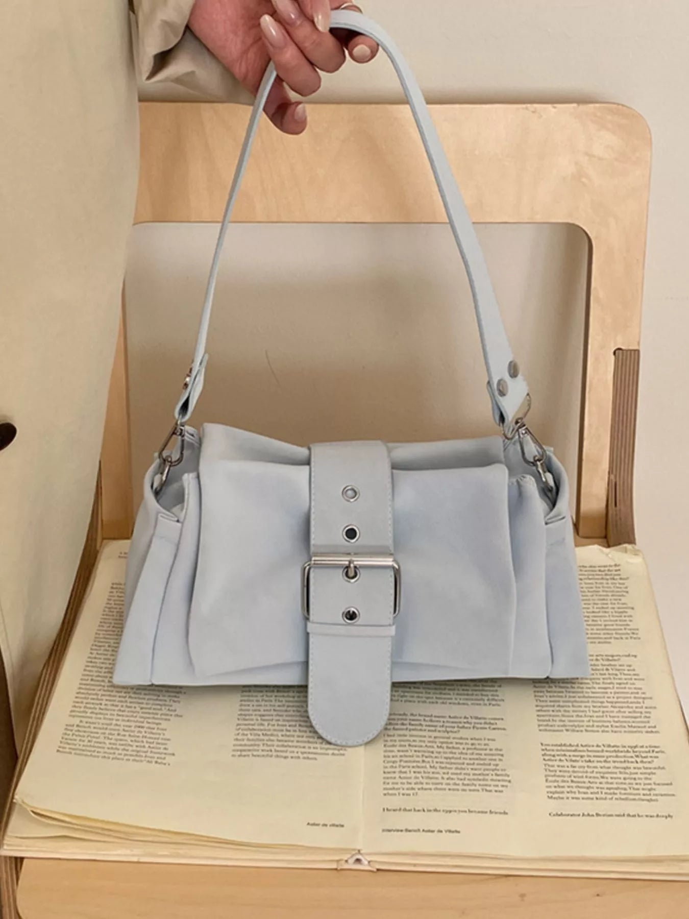Buckle Detail Crossbody Bag