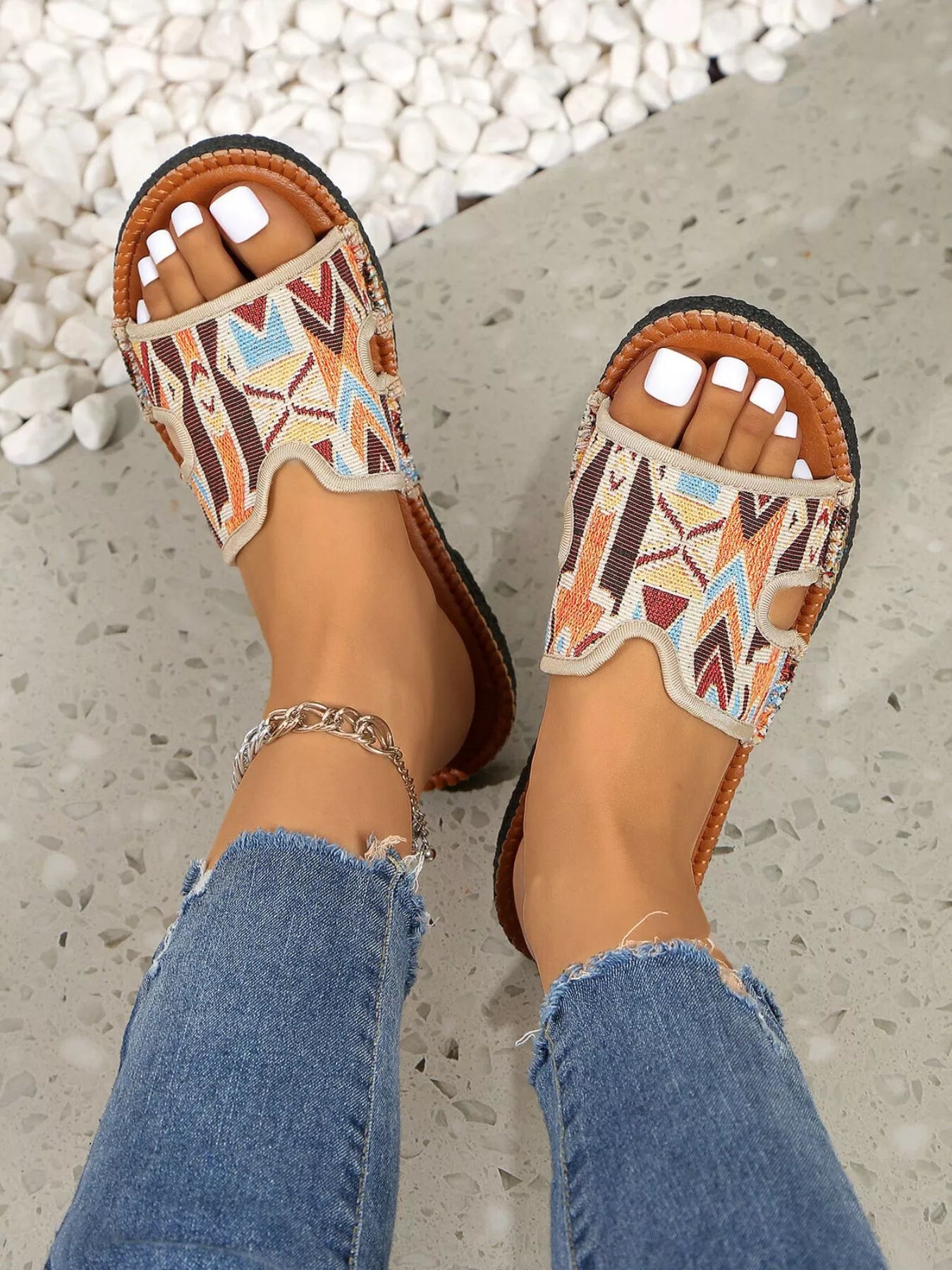 Open Toe Flats Sandals