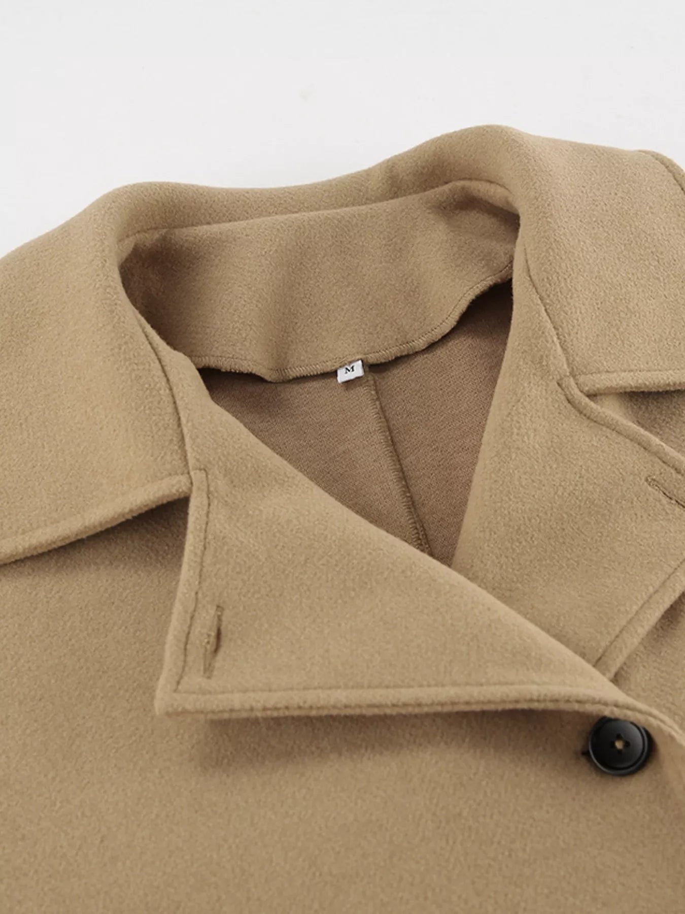 Oversized Lapel Collar Button-Down Coat