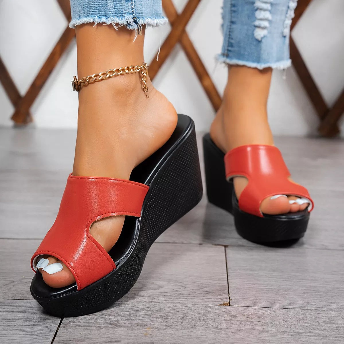 Open Toe Wedge Sandals