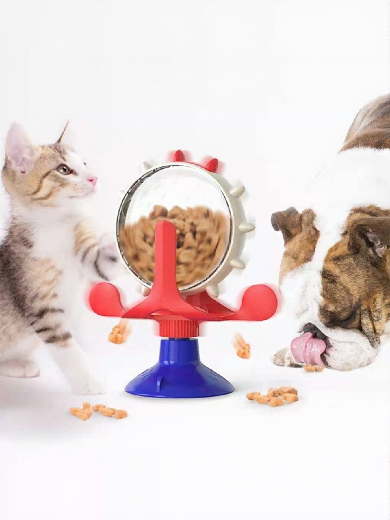 Interactive Rotating Cat Toy Set with Suction Cup