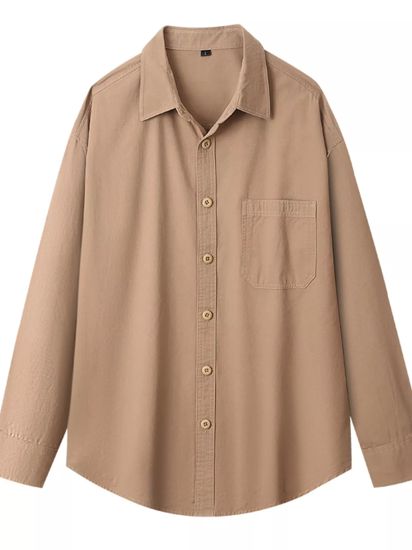 Men's Plus Size Button Up Long Sleeve Shirt