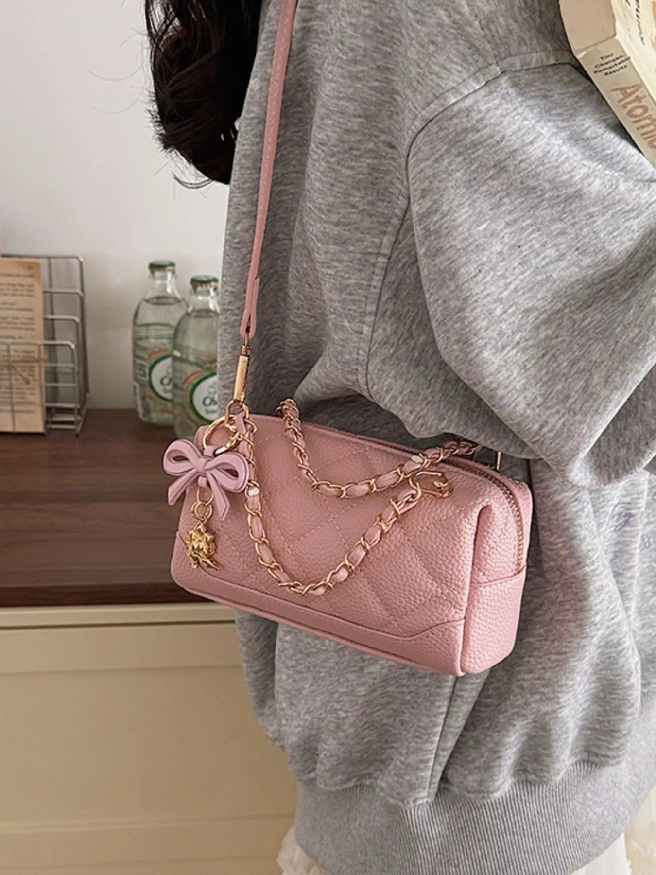 Quilted Chain Crossbody Bag