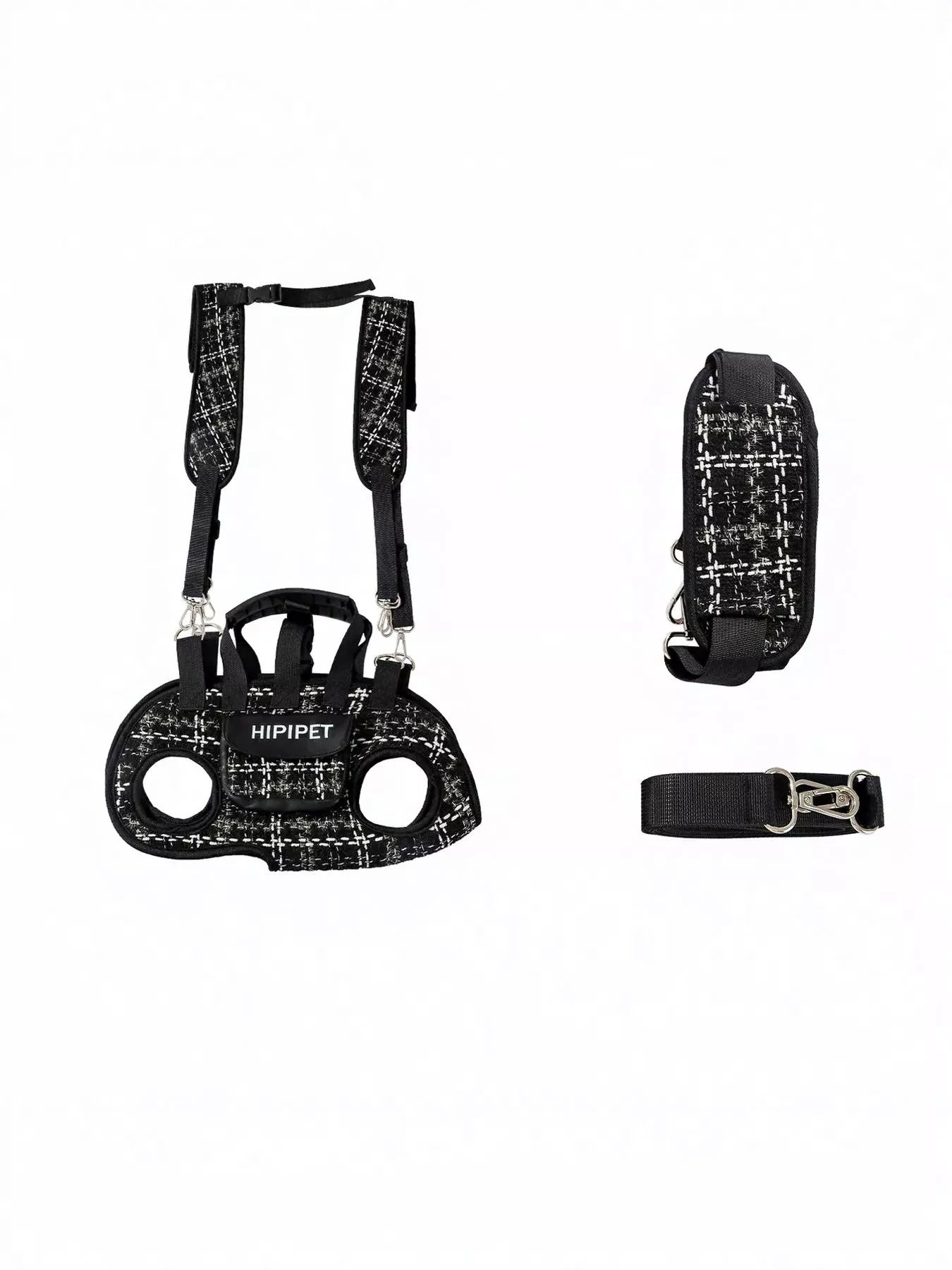 Plaid Pet Harness and Leash Set