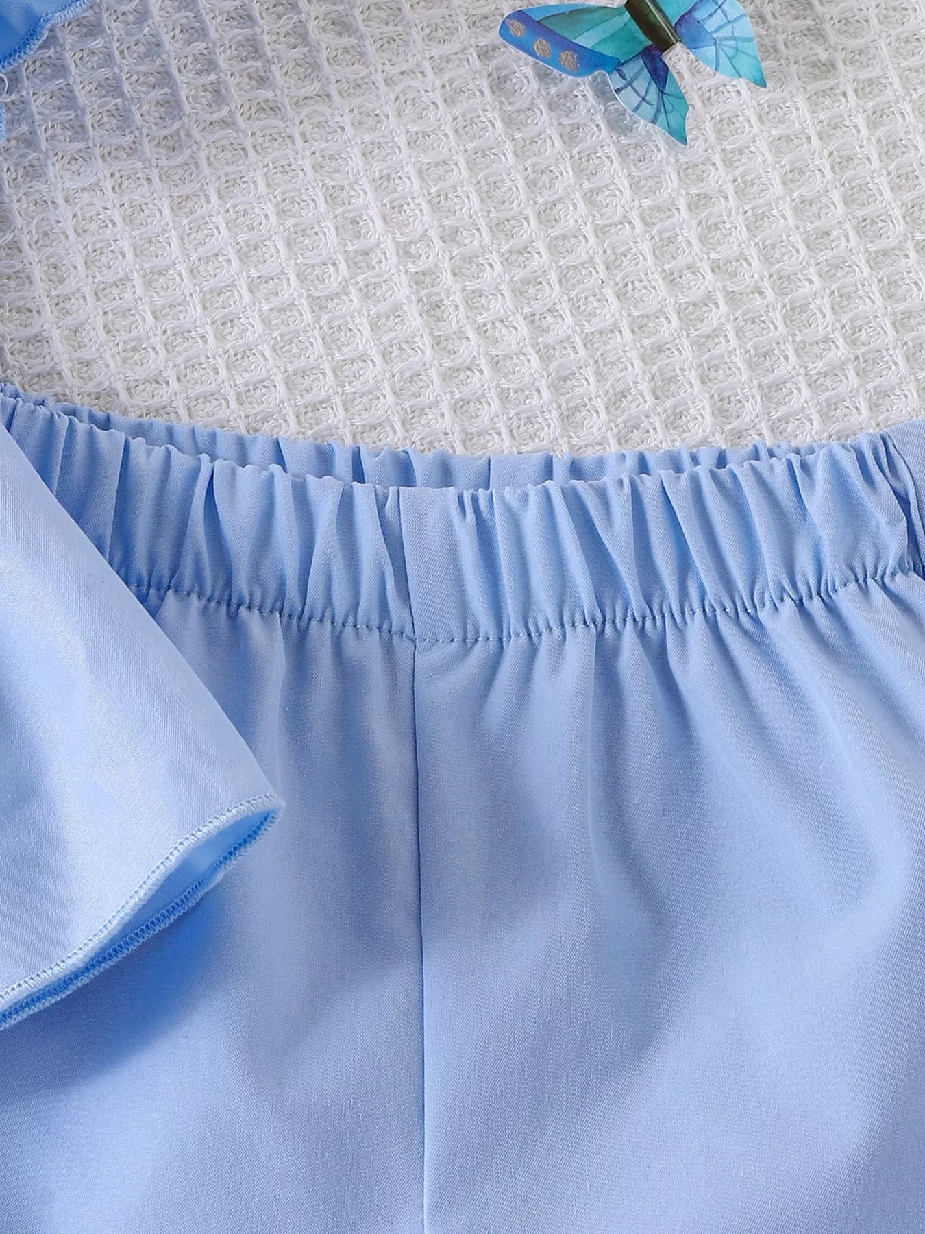 Children's Bow Puff Sleeve Top and Shorts Set