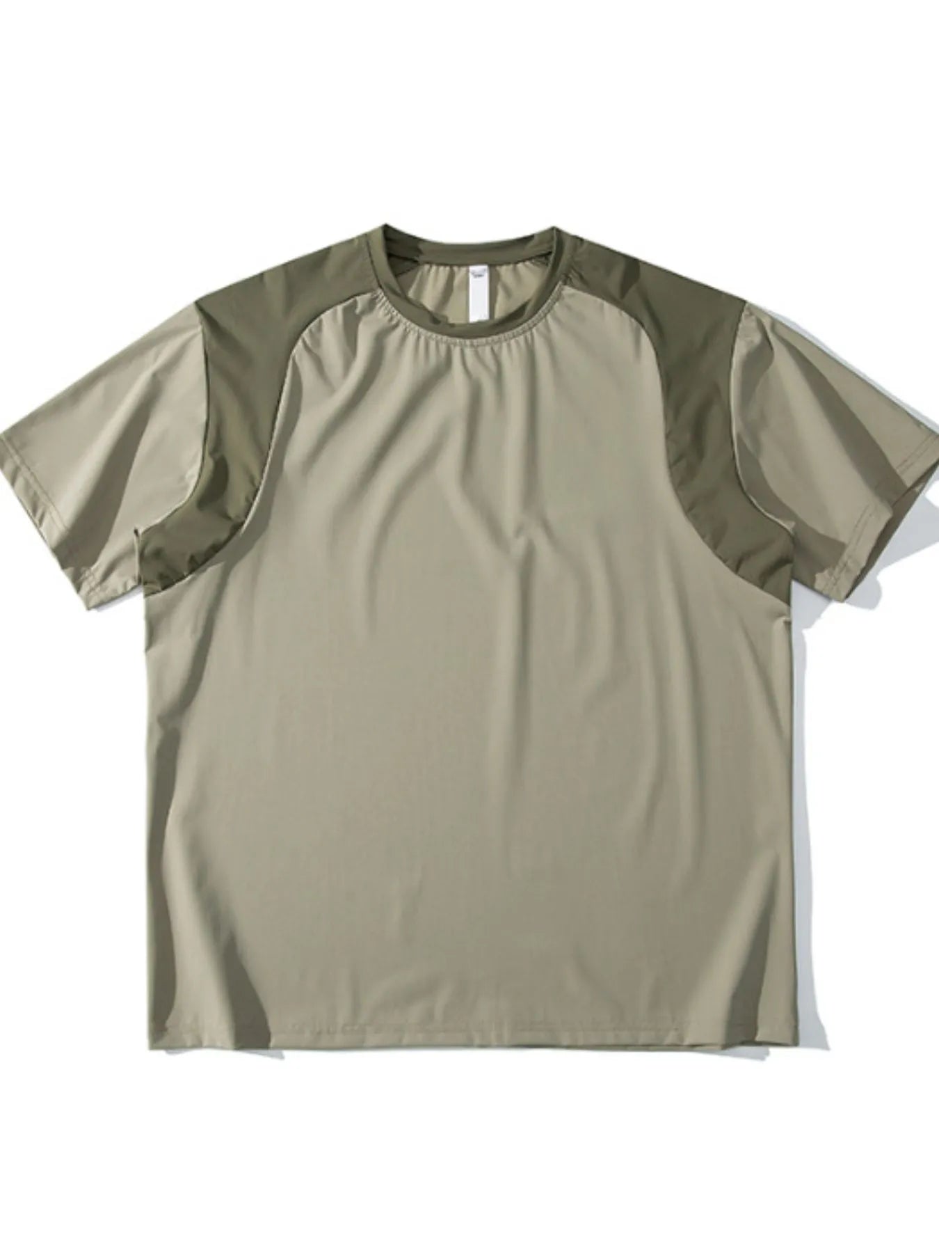Men's Contrast Round Neck Short Sleeve T-Shirt