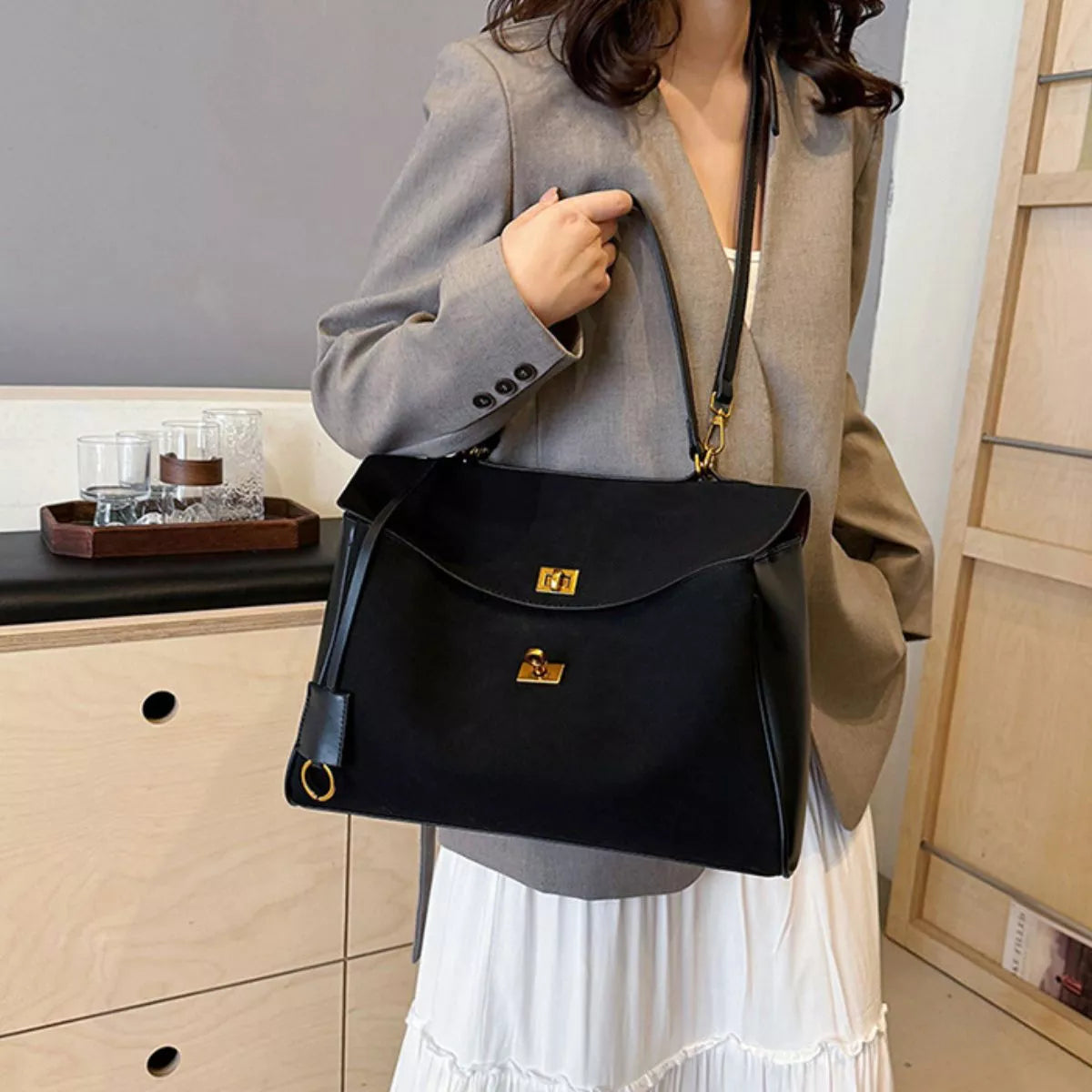 PU Leather Shoulder Bag