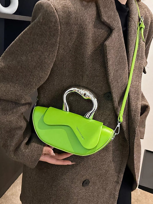 Half-Moon Crossbody Bag with Handle