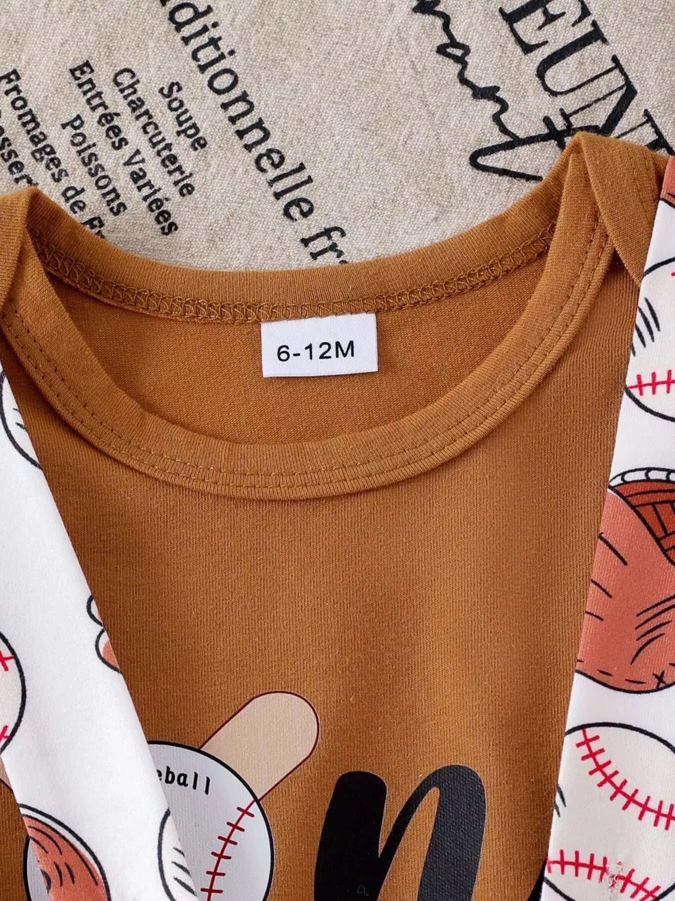Children's Baseball Themed Bodysuit and Suspender Set