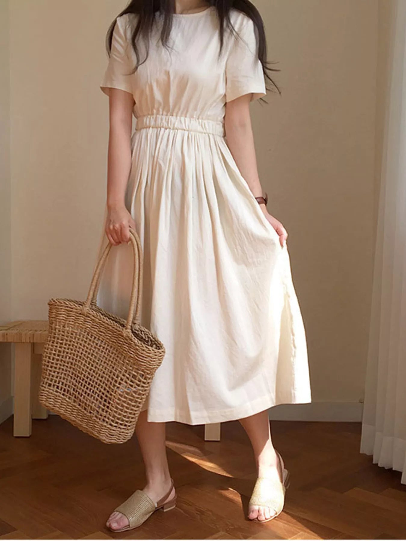 Woven Straw Handbag