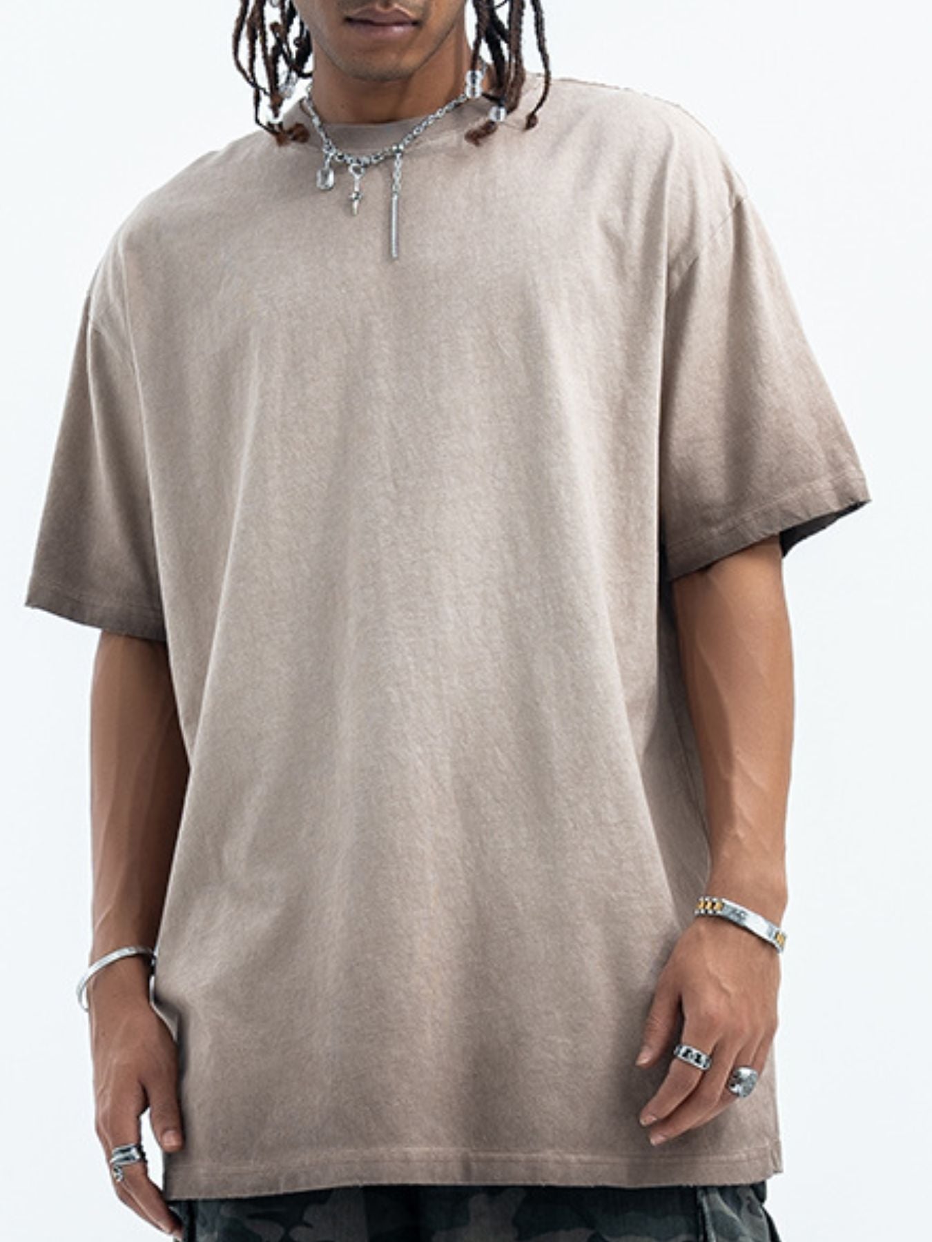 Men's Vintage Wash Round Neck T-Shirt