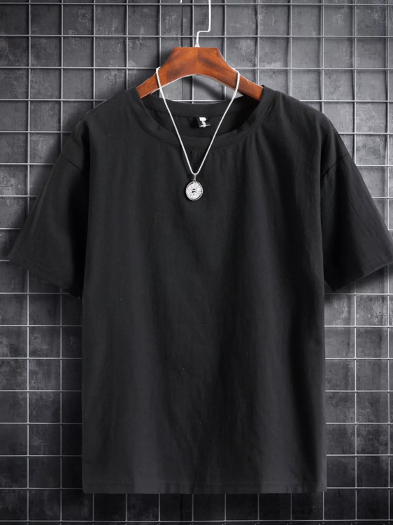 Men's Plus Size Solid Color Short Sleeve T-Shirt