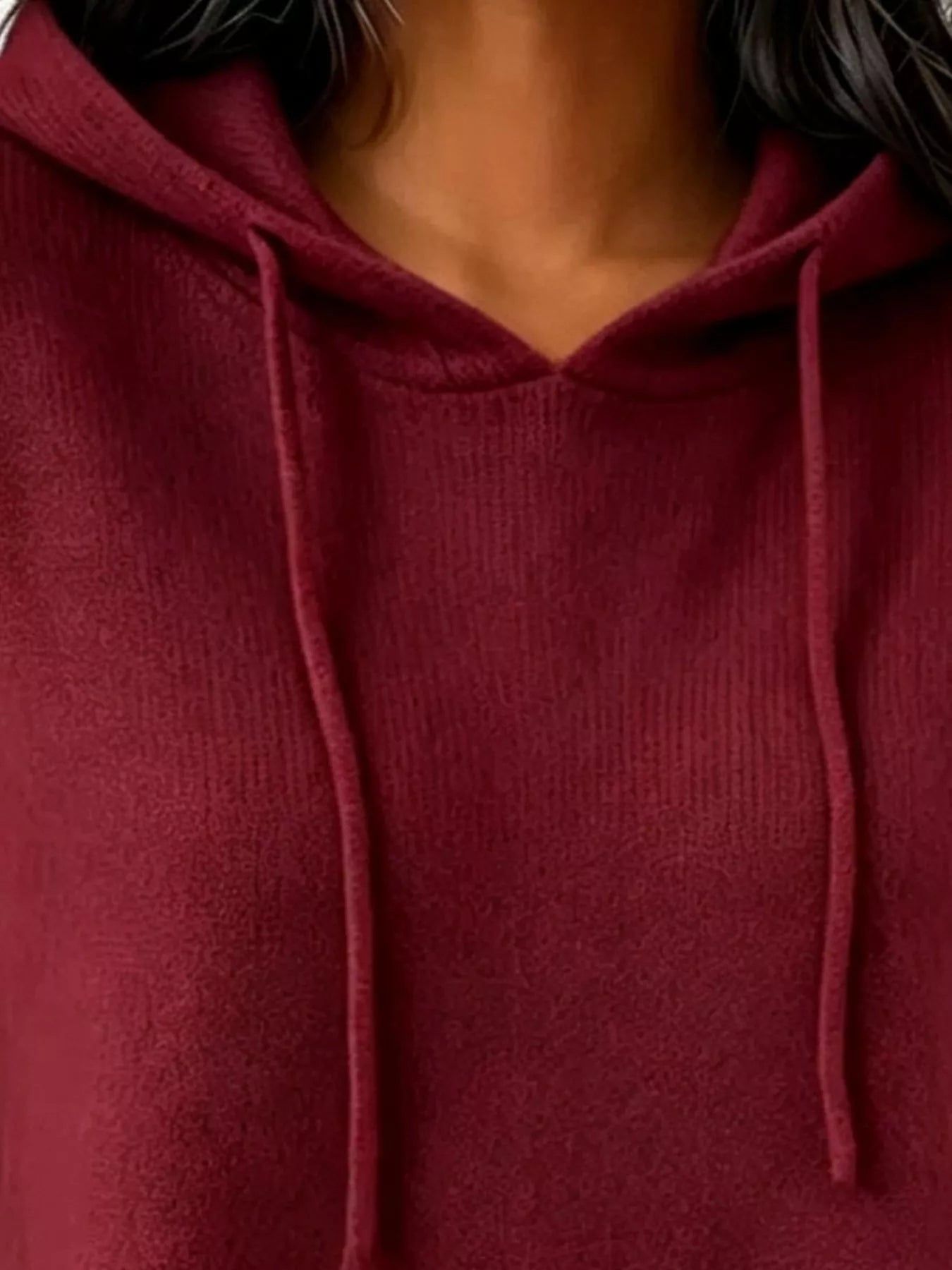 Cozy Ribbed Long‑Sleeve Hooded Sweater