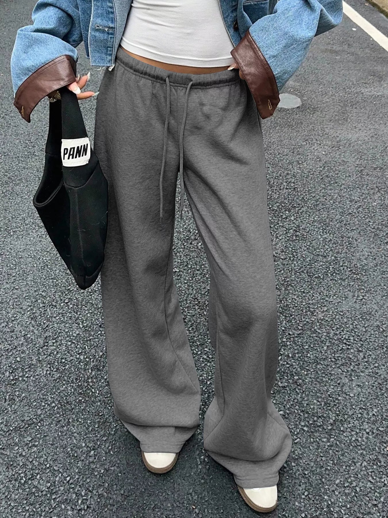 Wide Leg Drawstring Sweatpants
