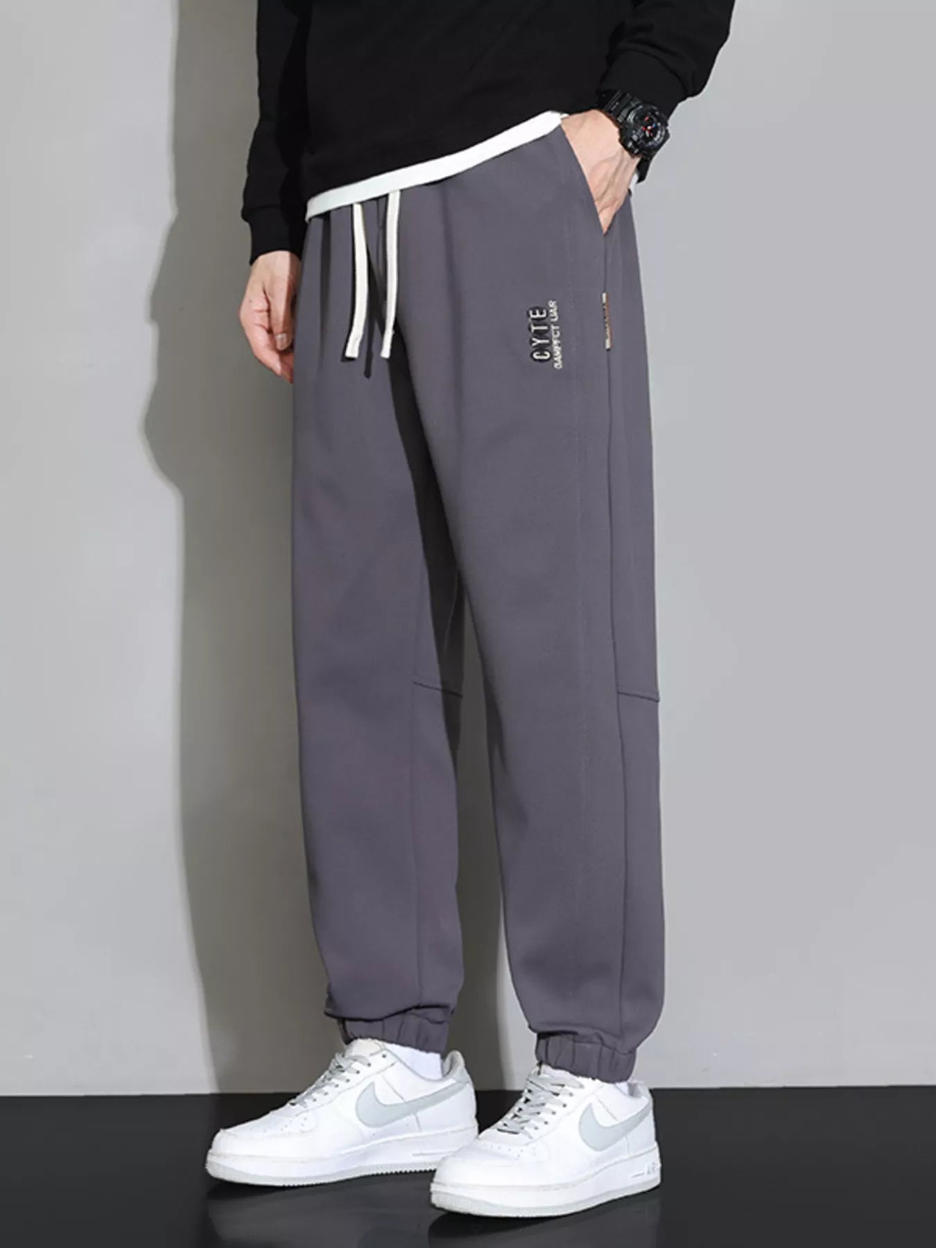 Men's Plus Size Casual Jogger Pants with Drawstring