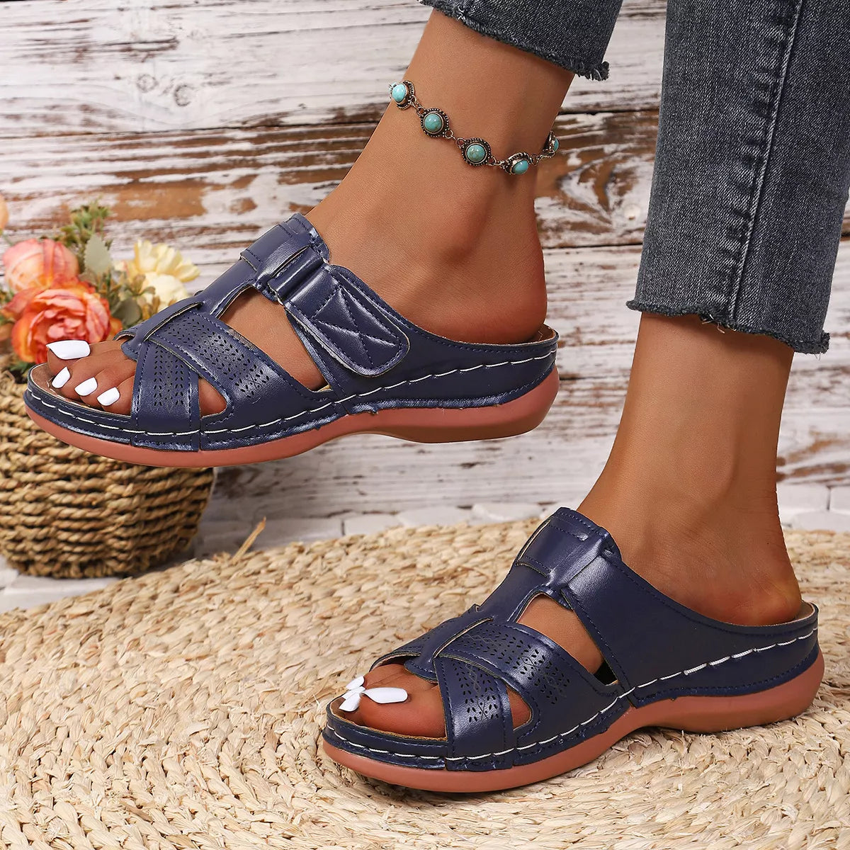 Open Toe Flats Sandals