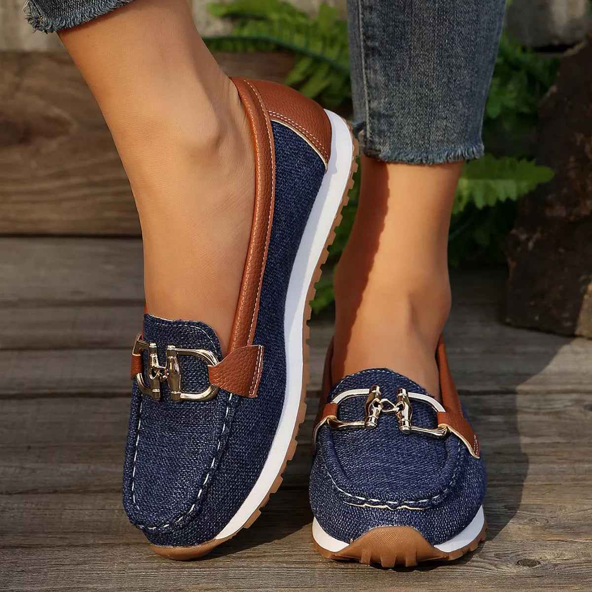 Round Toe Slip-Ons