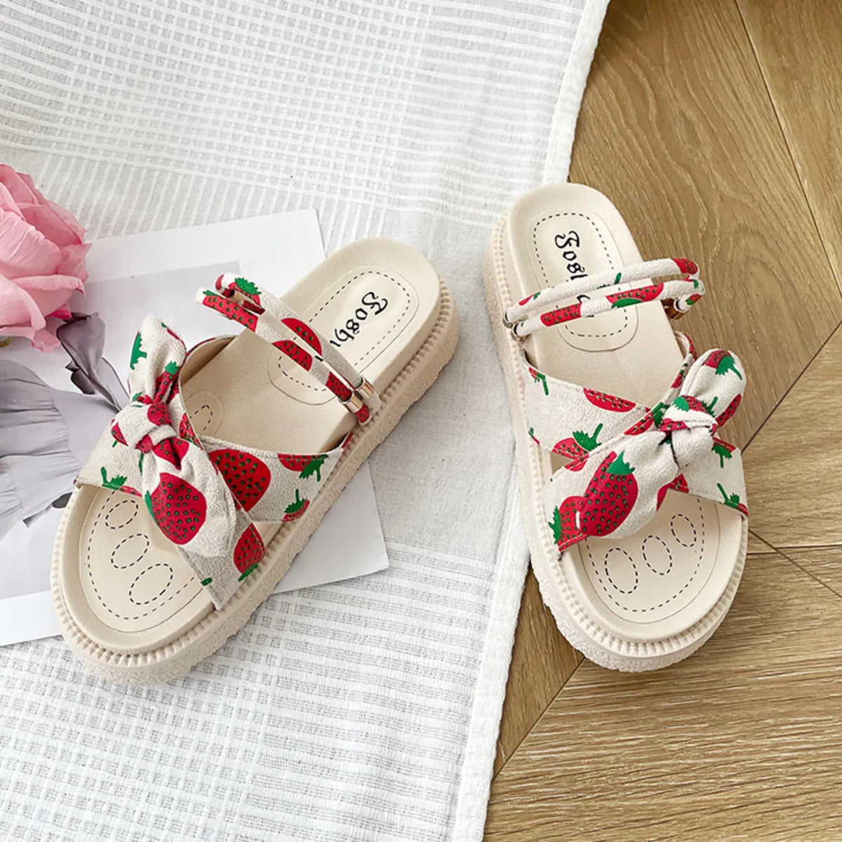 Bow Open Toe Platform Sandals
