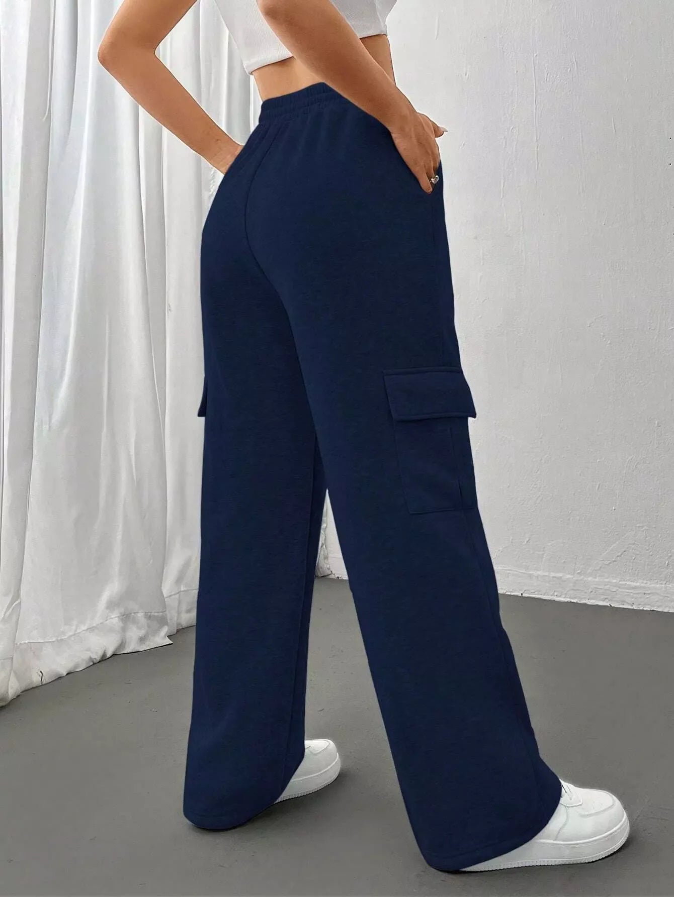 Relaxed Fit Pants with Drawstring Waist