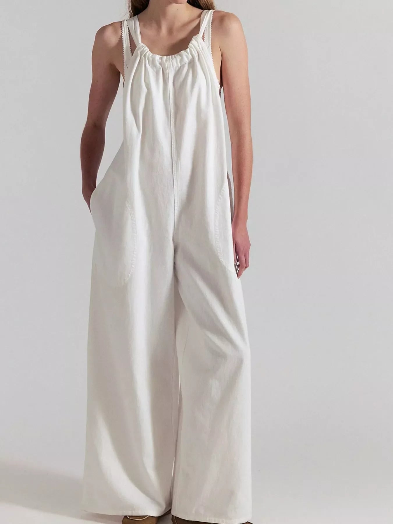 Sleeveless Wide-Leg Jumpsuit