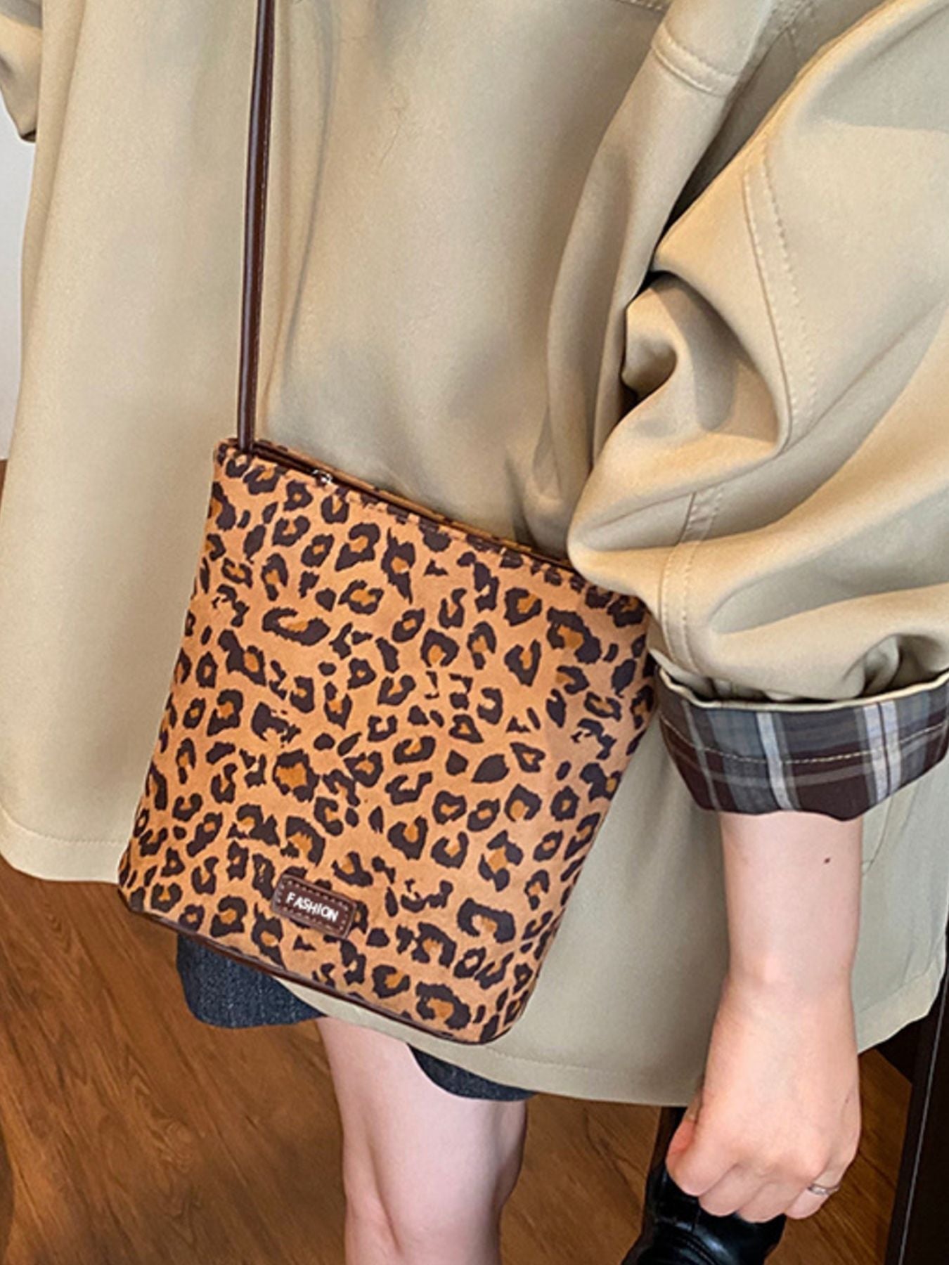 Leopard Print Crossbody Bag