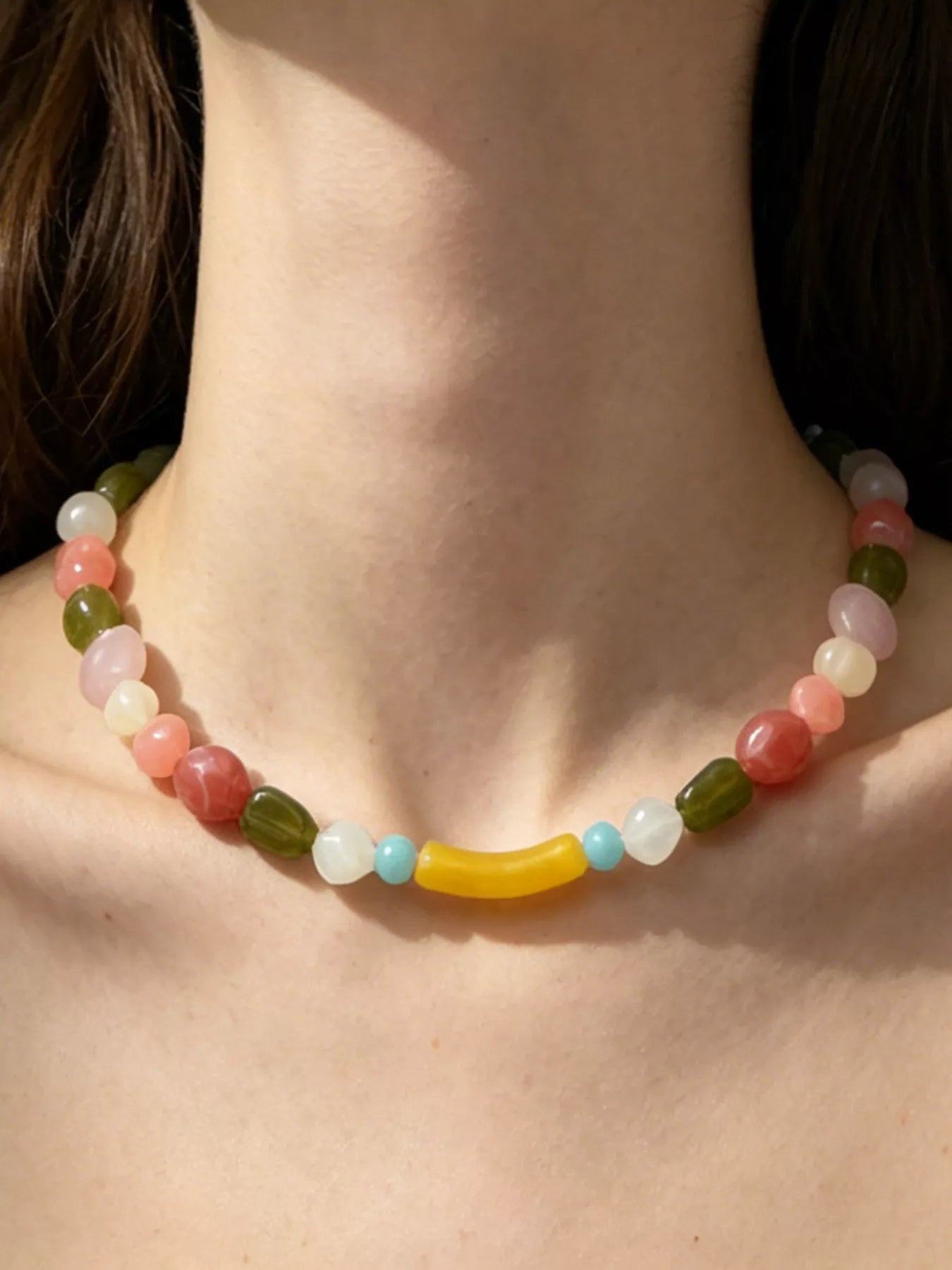 Colorful Beaded Choker Necklace
