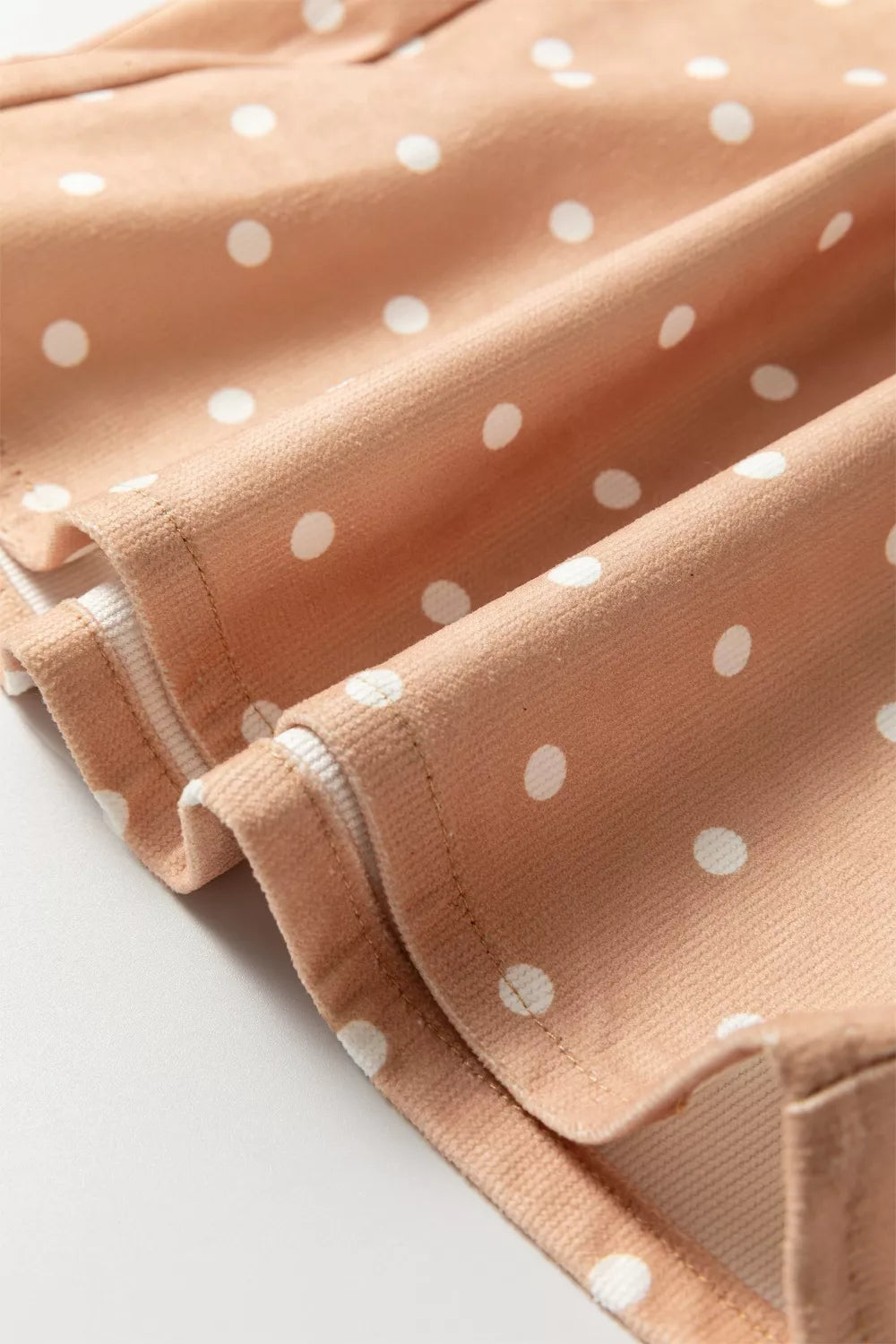 Polka Dot Print Drawstring Wide Leg Pants