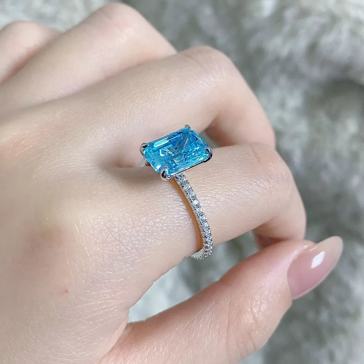 925 Sterling Silver Rectangle Ring