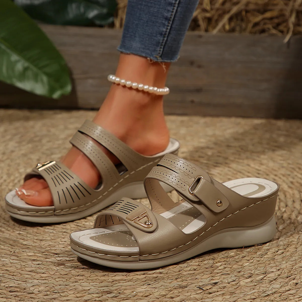 Open Toe Wedge Sandals