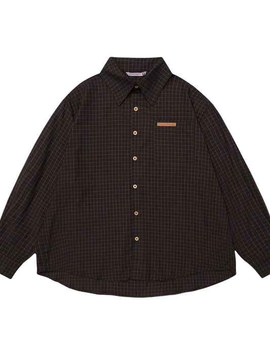 Men's Classic Plaid Button-Down Oversized Shirt