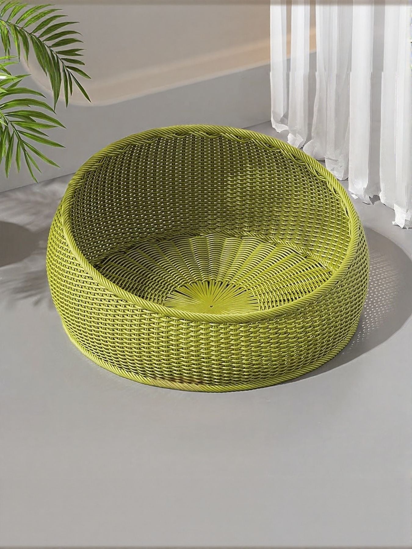 Round Woven Rattan Pet Nest