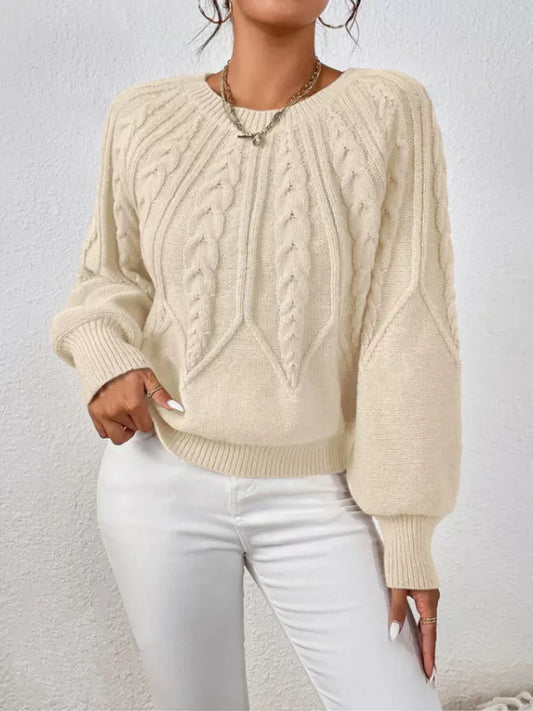 Cable Knit Long Sleeve Sweater