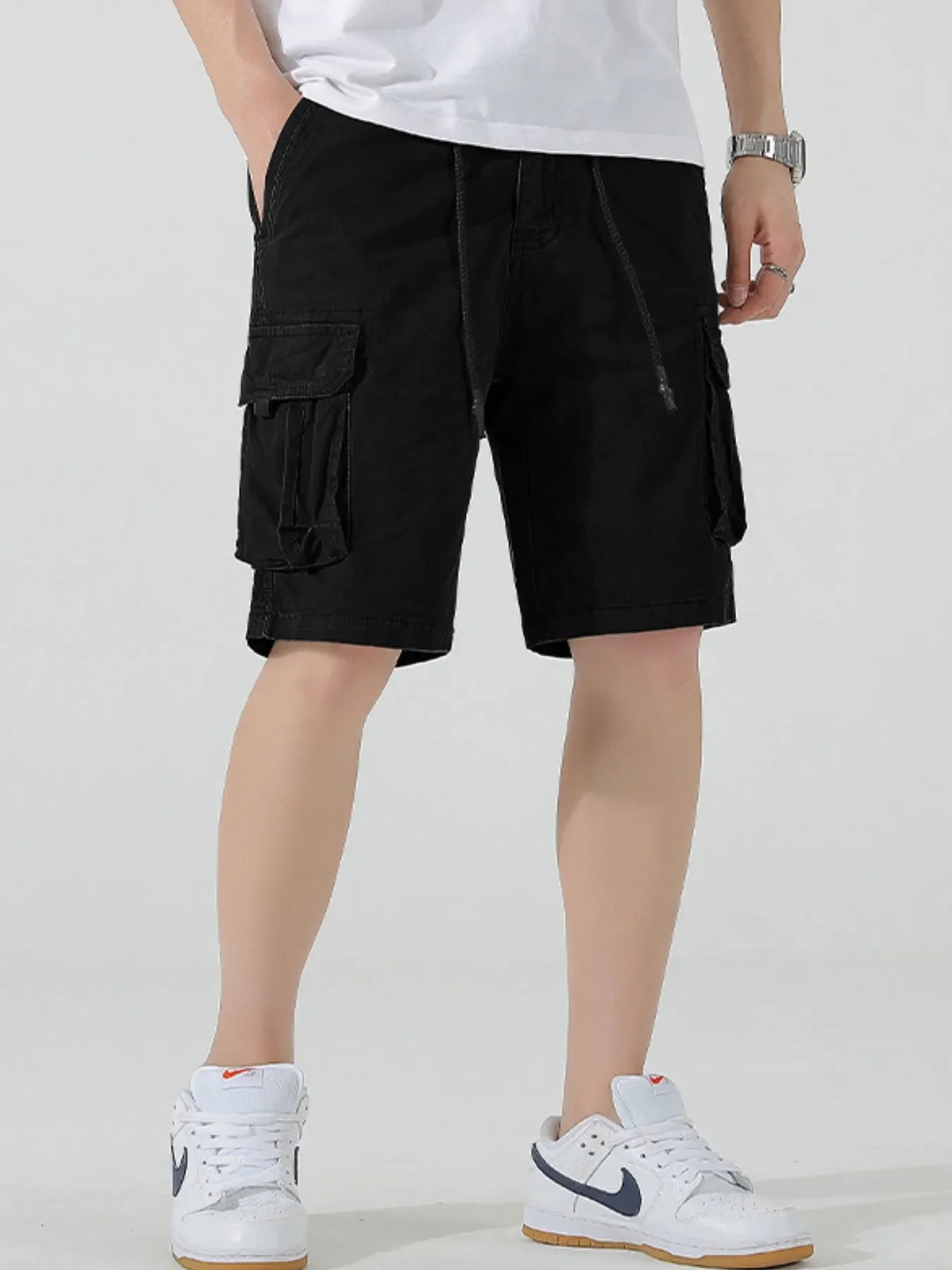 Men's Drawstring Cargo Shorts
