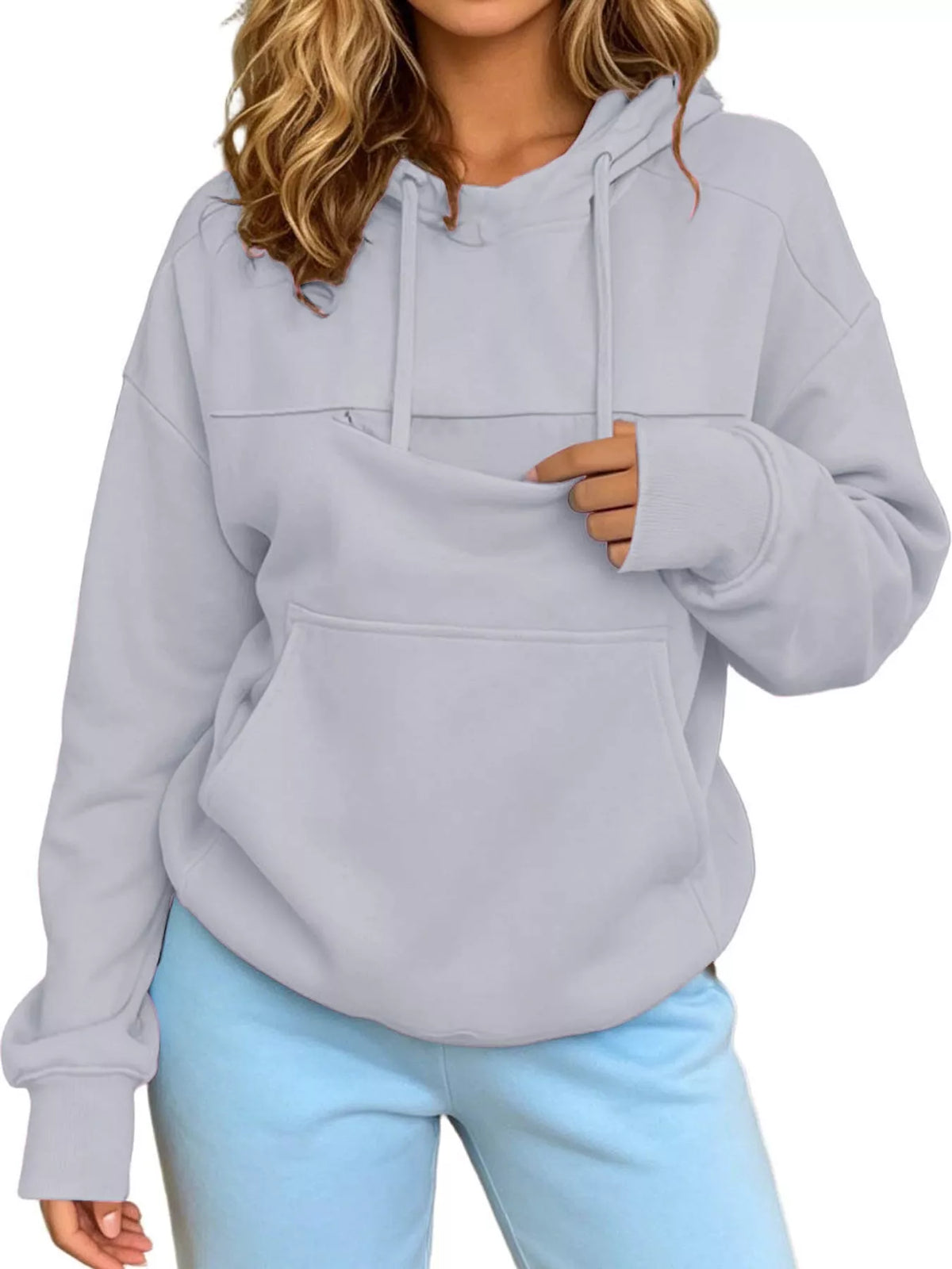 Full Size Cat Pouch Drawstring Hoodie Plus Size