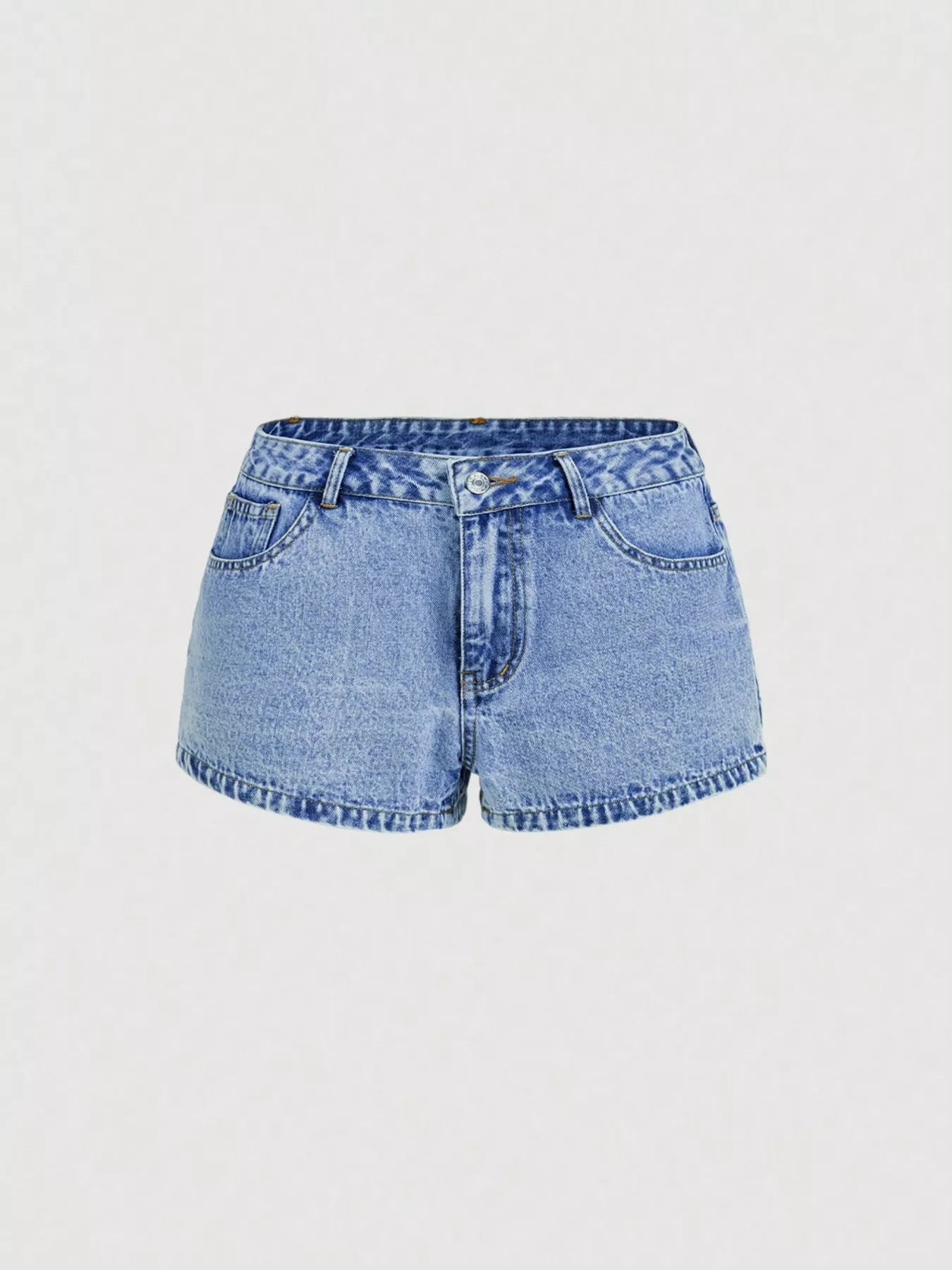 Cherry Embroidered Denim Shorts