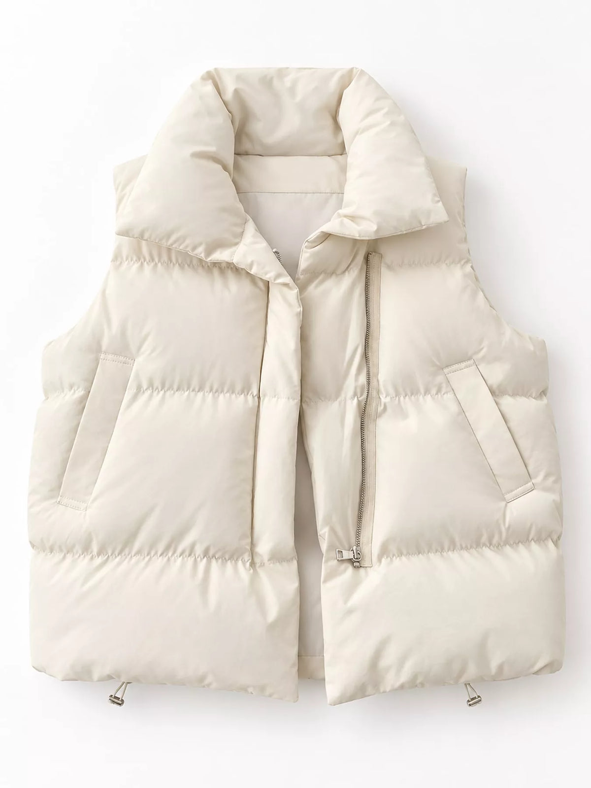 Stand-Up Collar Puffer Vest Coat