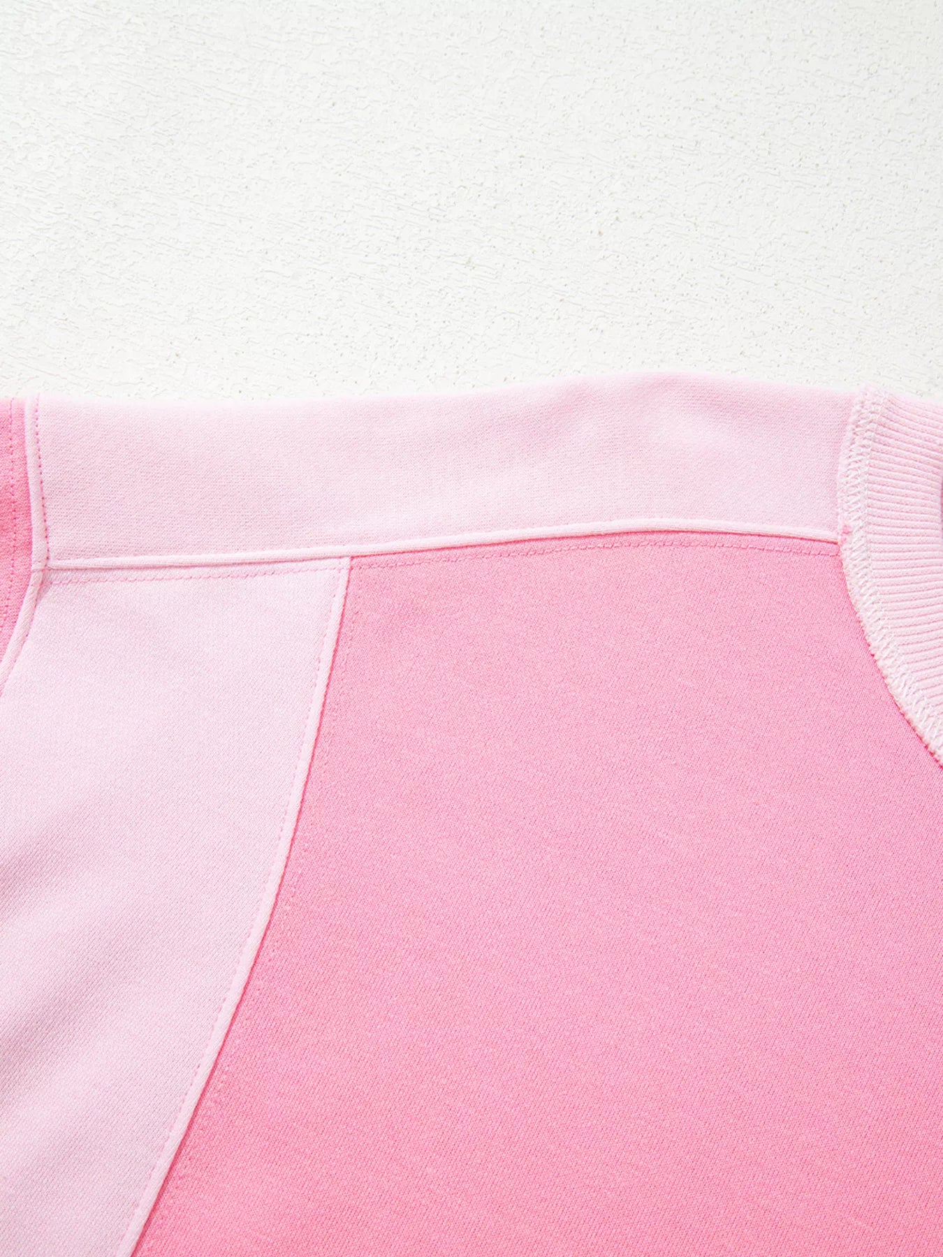 2-tone Color Block Patchwork Drop Shoulder Sweatshirt