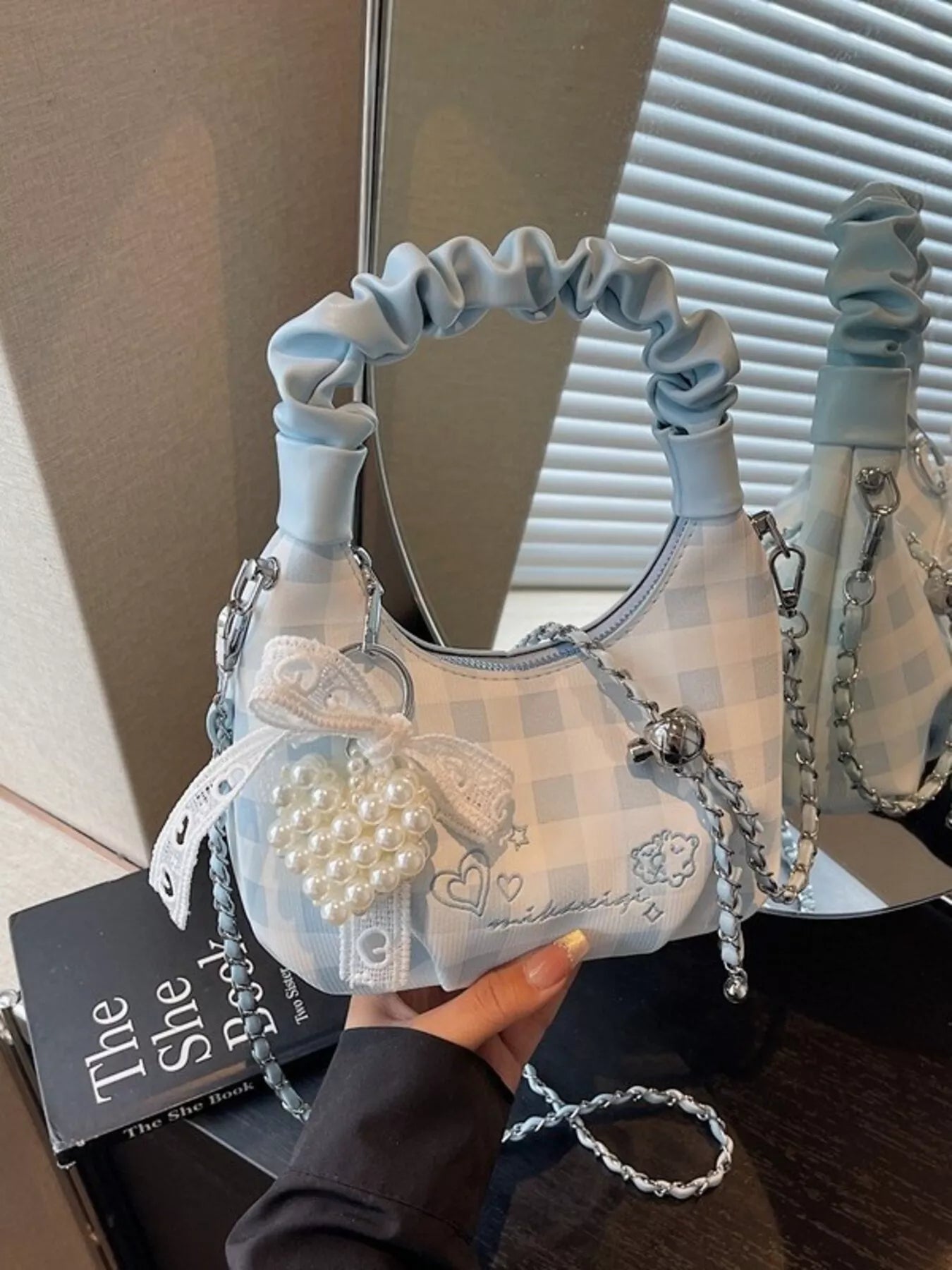 Ruched Handle Crossbody Bag