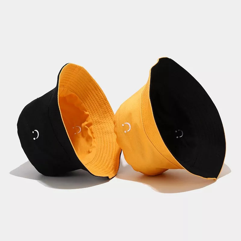 Embroidered Smiley Face Bucket Hat