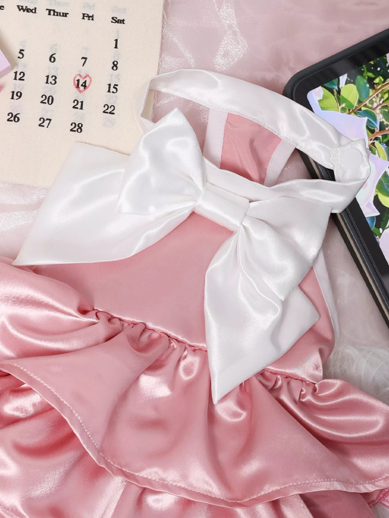 Bow Layered Ruffled Pet Dress